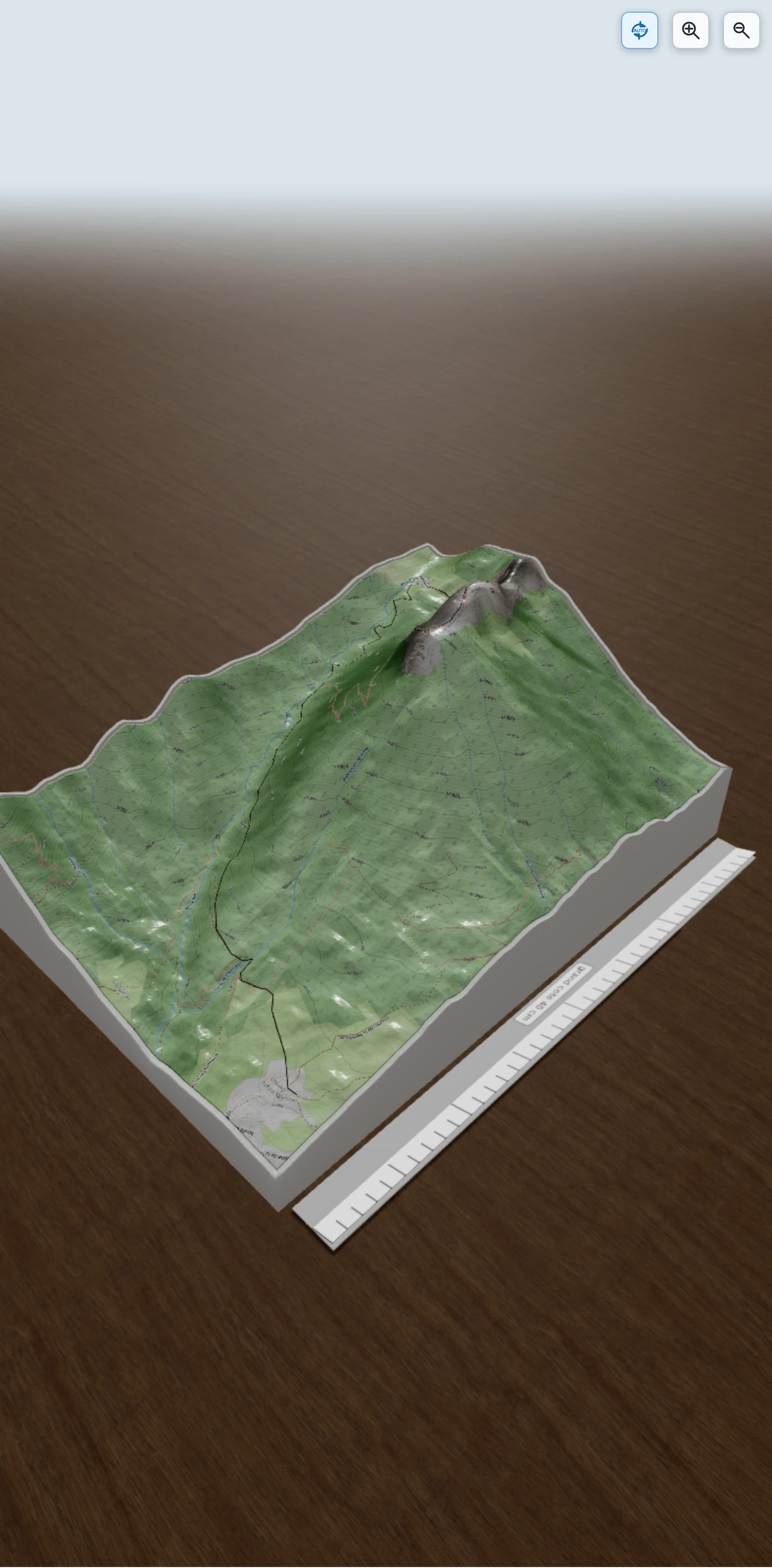 Carte en relief 3D de Dents de Lanfon (1824m) olive, avec relief topographique