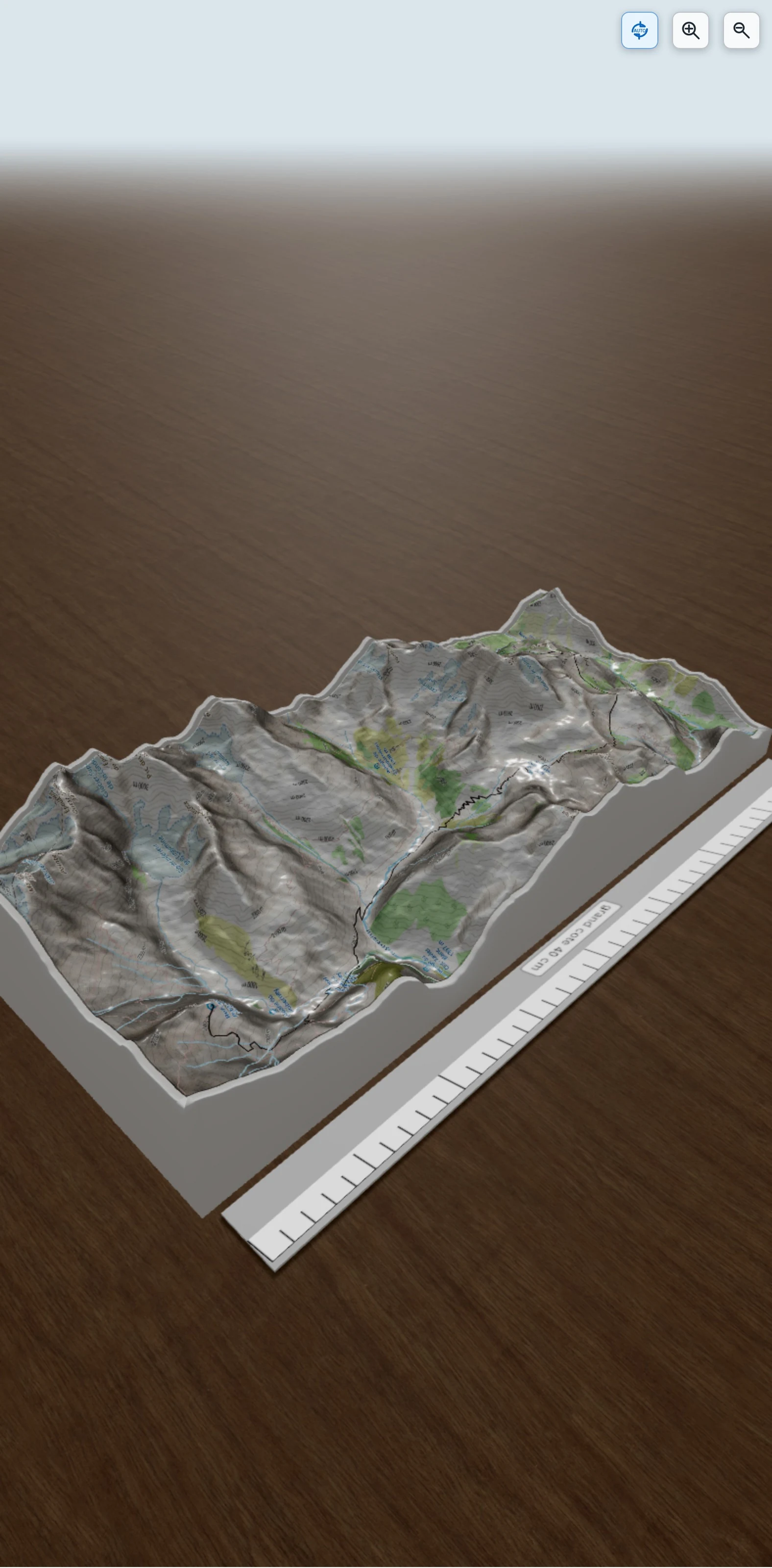 Carte en relief 3D de Ecrins-2-Pré de la Chaumette > Vallonpierre > Pigeonnier, avec relief topographique