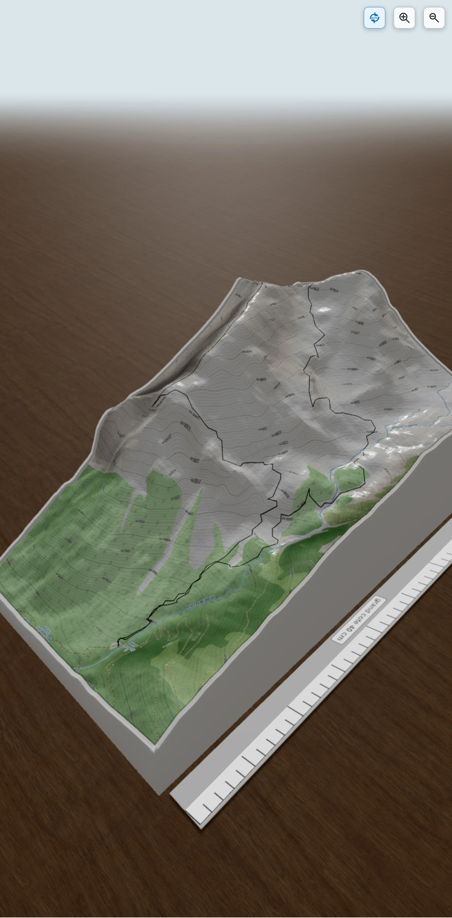 Carte en relief 3D de Enchaînement du Pelve, 2550 m, de la Tête de Soleil-Boeuf, 2816 m et du Col des 5 ou 7 Croix, par le vallon de la Rabière, les Reseronnes et Dormillon, depuis le parking des Charbonnières, Vallée du Rabioux, Châteauroux, Hautes-Alpes, avec relief topographique