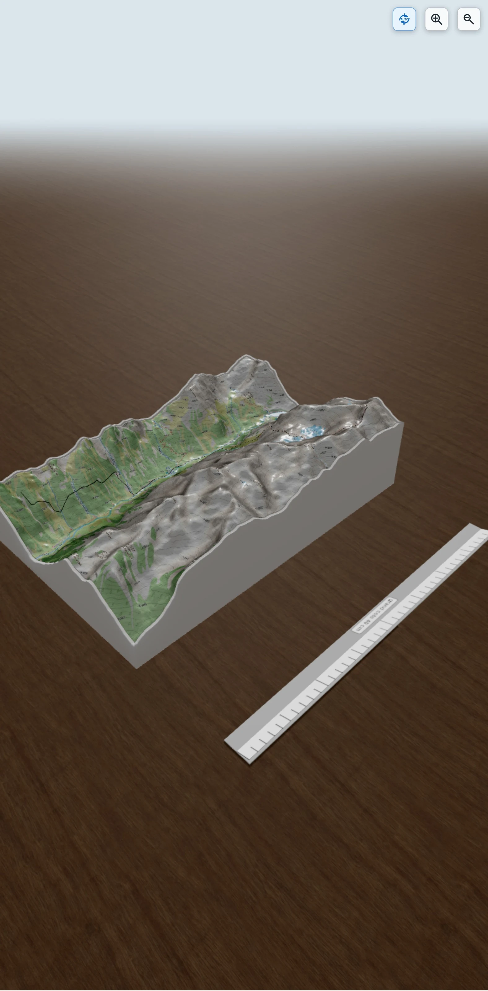 Carte en relief 3D de Estibe Haute, avec relief topographique