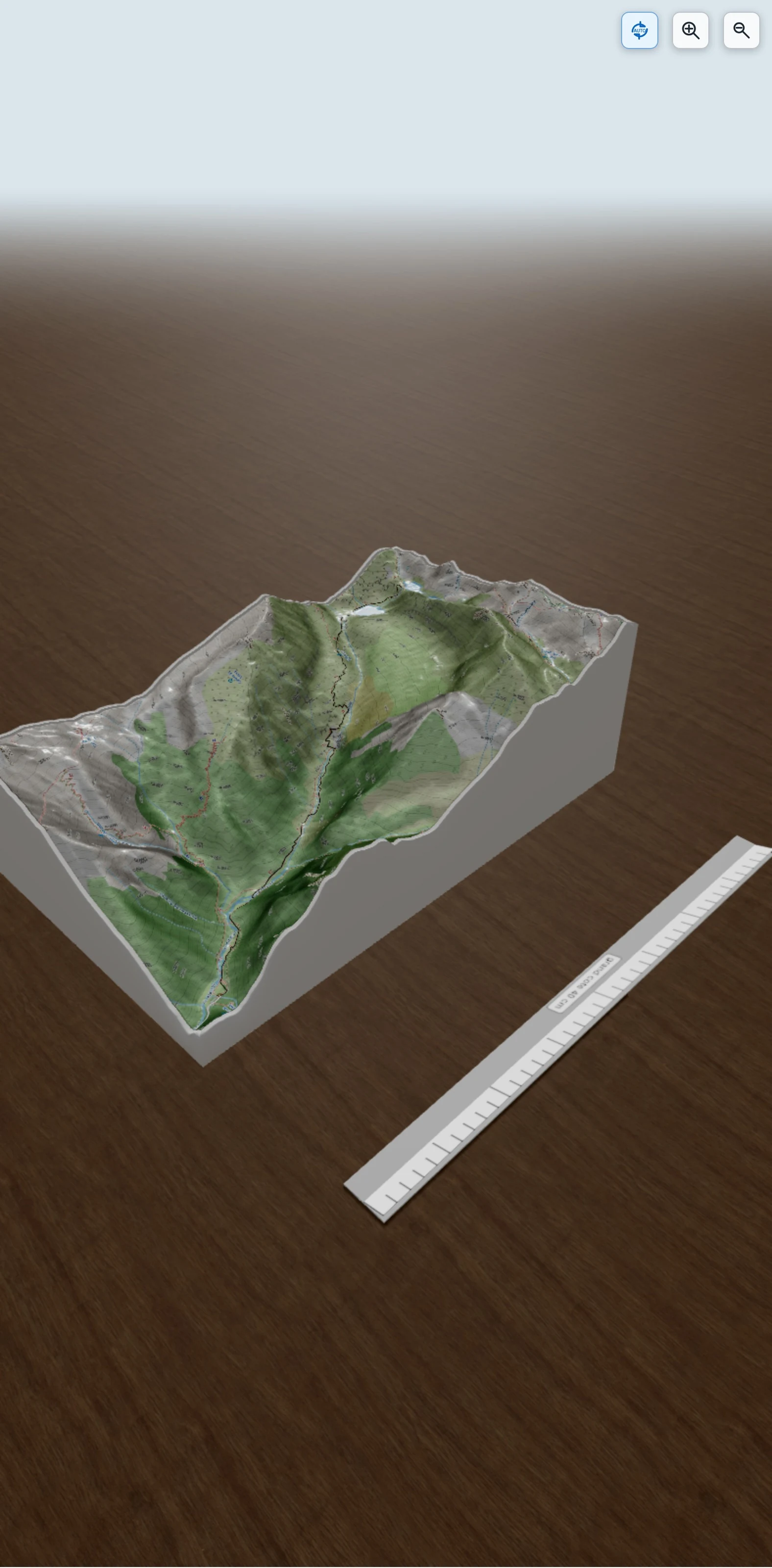 Carte en relief 3D de Etang Rond / Etang long / Port de la Barlonguére, avec relief topographique
