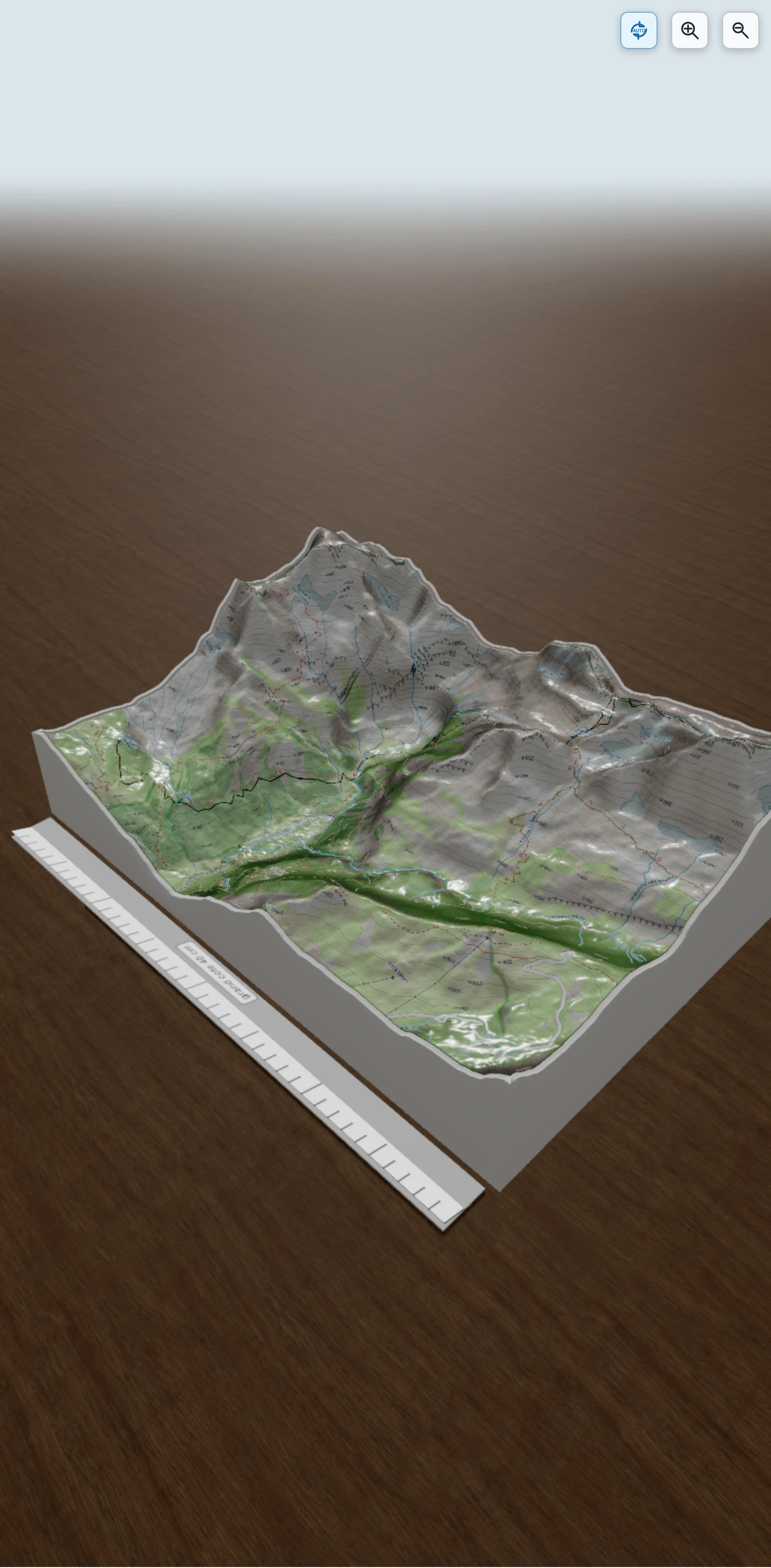 Carte en relief 3D de Gavarnie, avec relief topographique