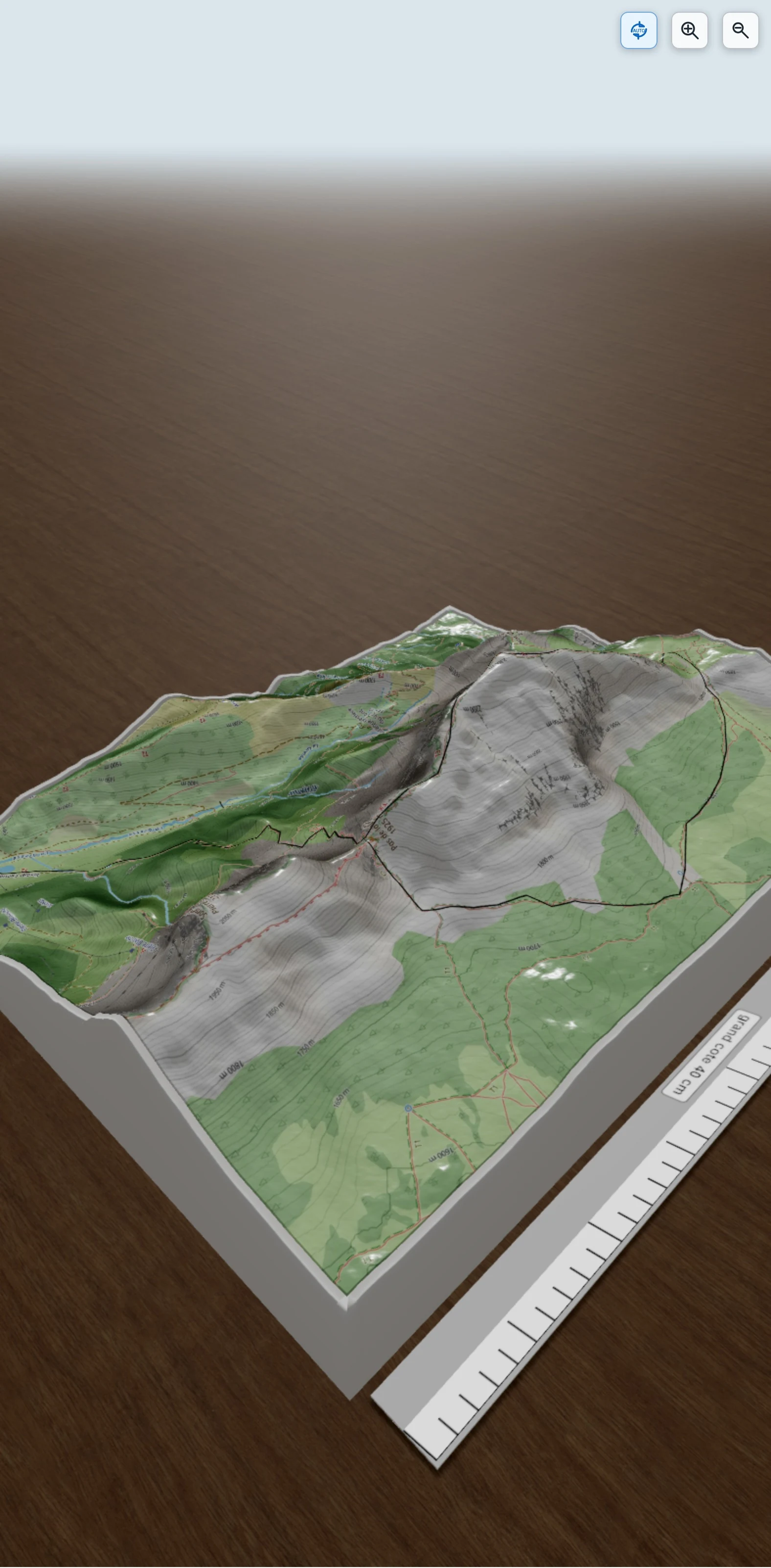 Carte en relief 3D de gd veymont, avec relief topographique