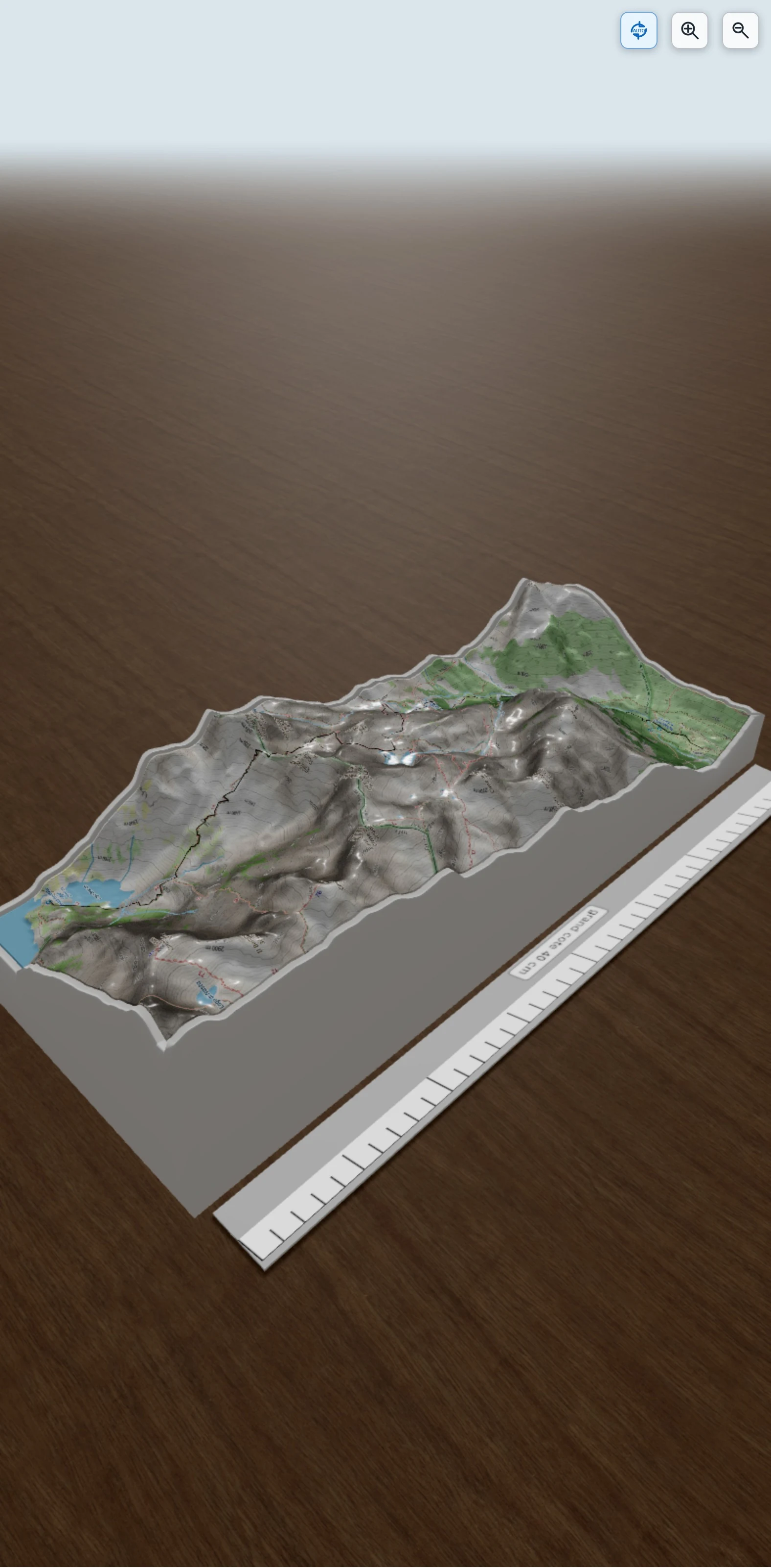 Carte en relief 3D de Genova J1 JJ variante, avec relief topographique