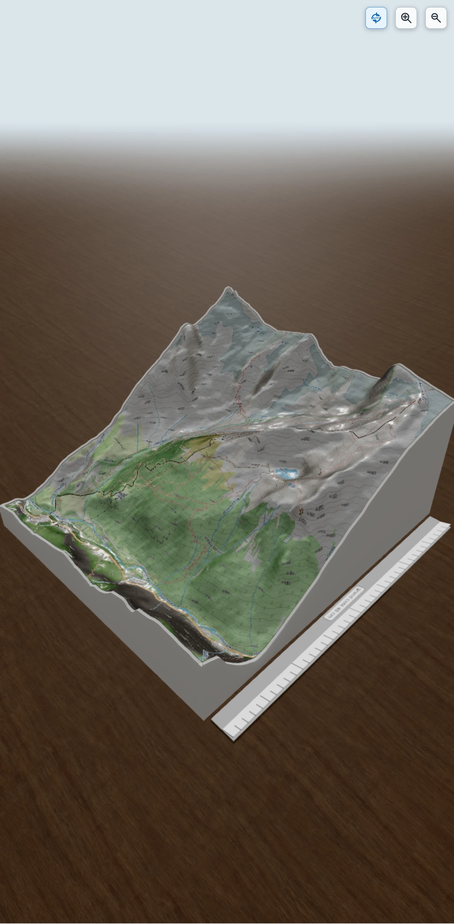Carte en relief 3D de Glacier Girose depuis la Grave, avec relief topographique