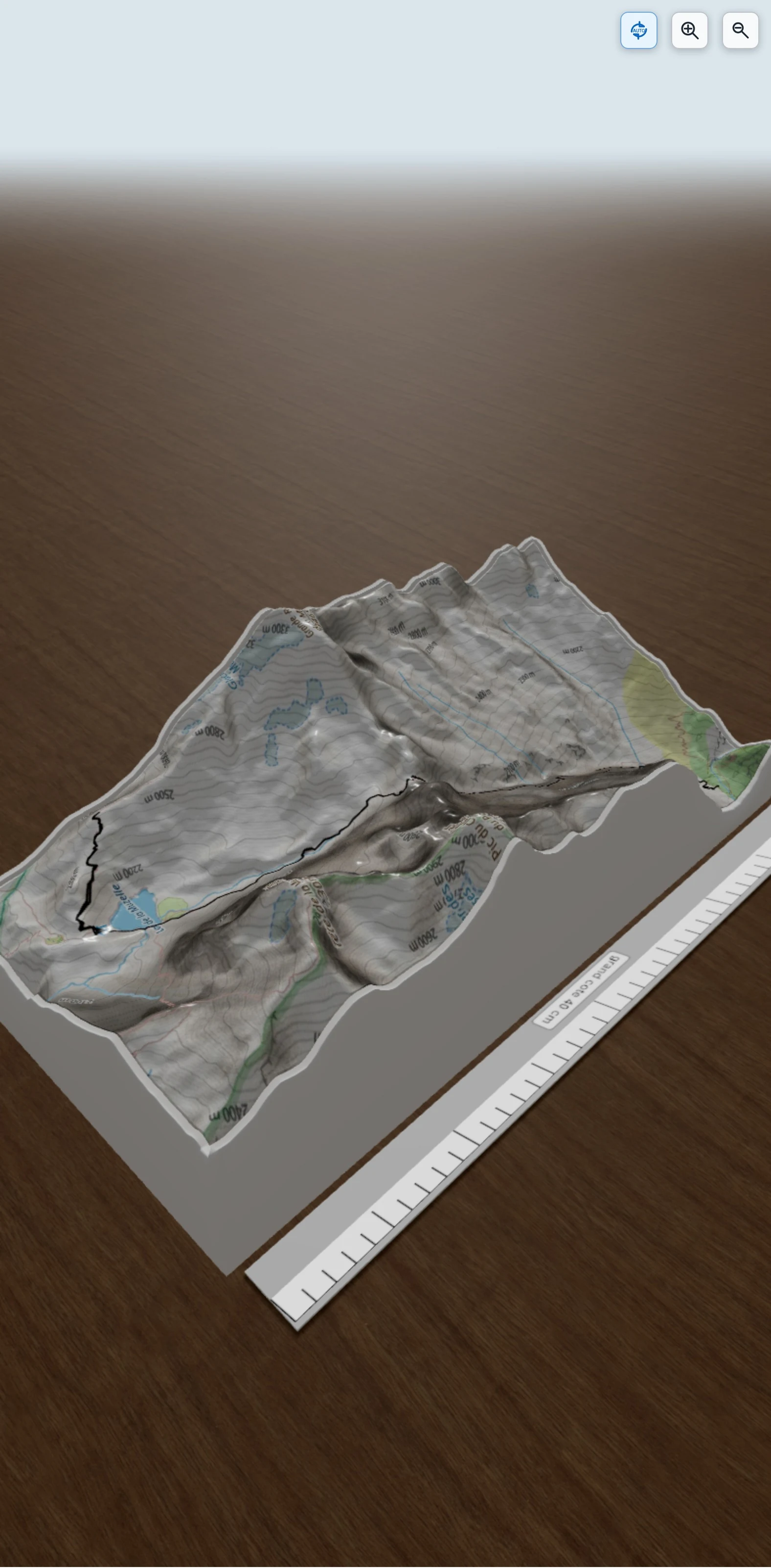 Carte en relief 3D de GR 54 Étape 10, avec relief topographique