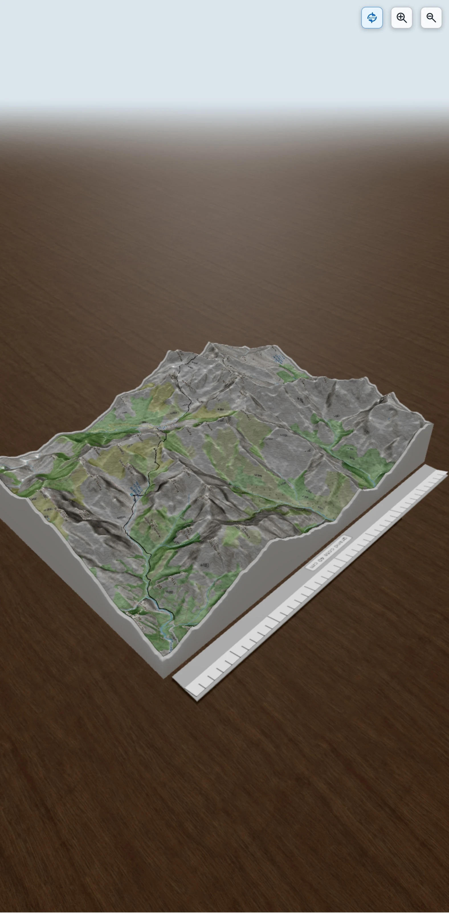 Carte en relief 3D de GR20-Etape1-A Figarella/Bergerie de Ballone, avec relief topographique