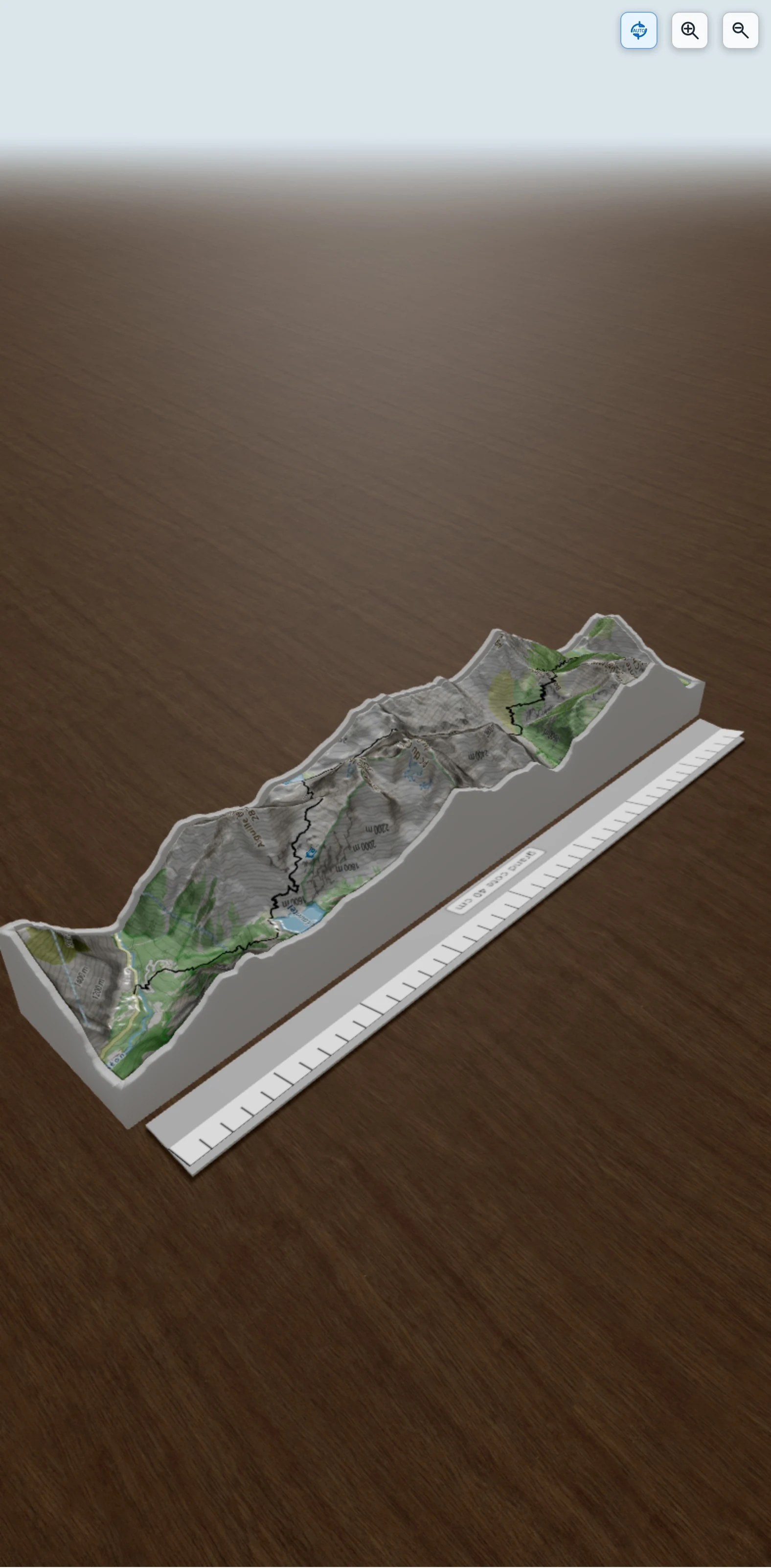 Carte en relief 3D de gr54 finale avec lac emparis, avec relief topographique