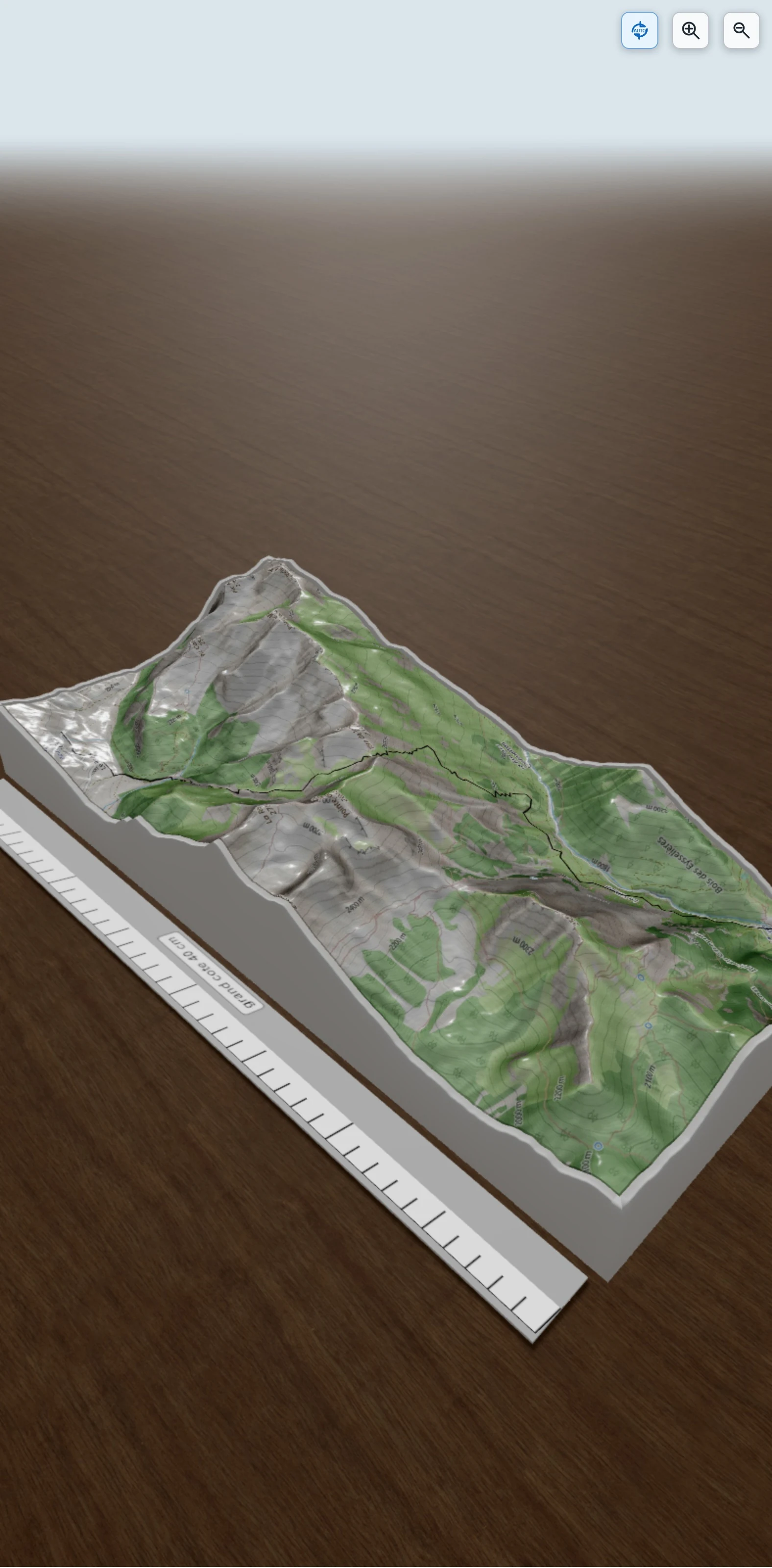 Carte en relief 3D de GR58 - Ceillac - Saint Véran, avec relief topographique