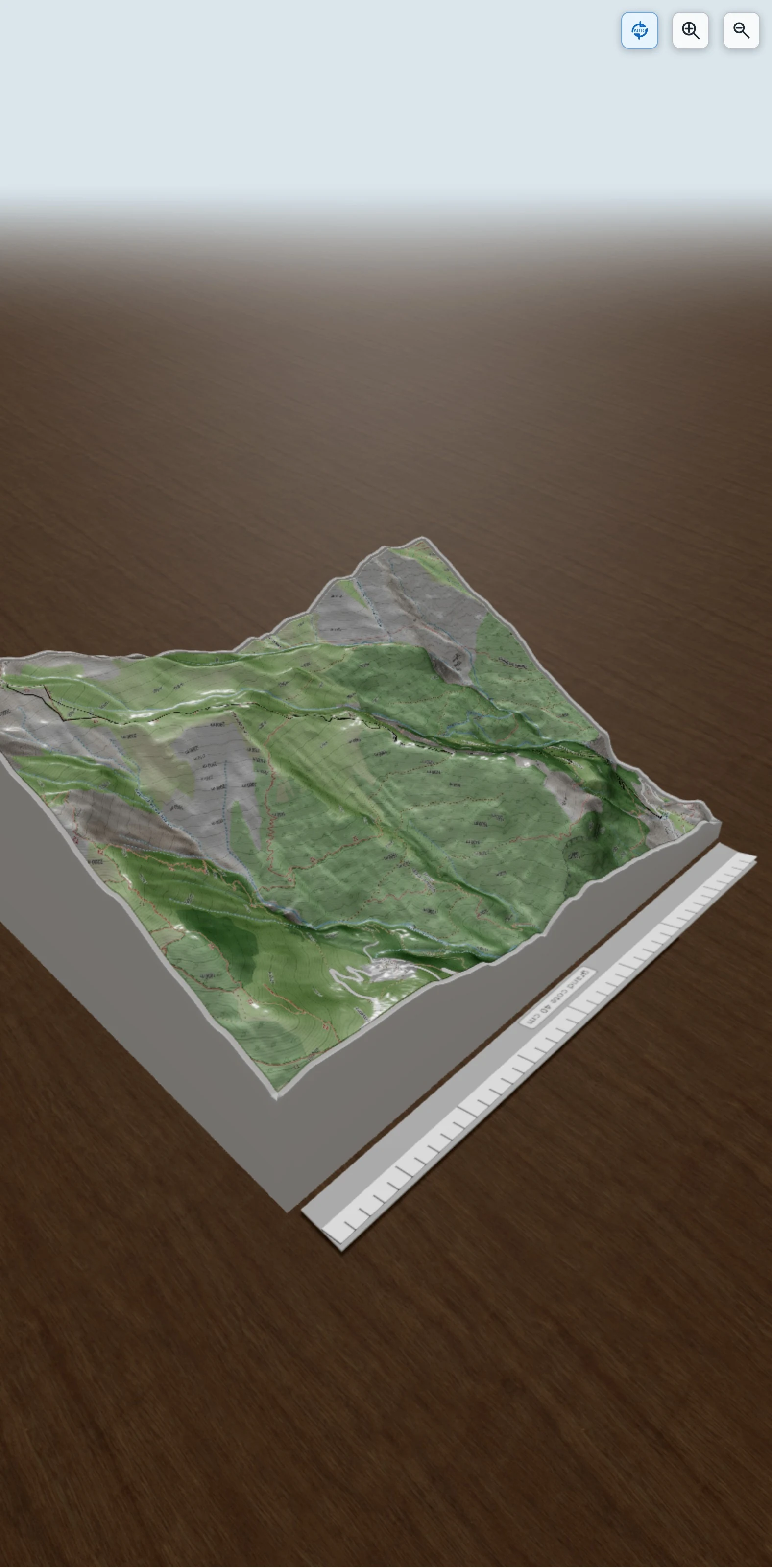 Carte en relief 3D de Grand Coin, avec relief topographique