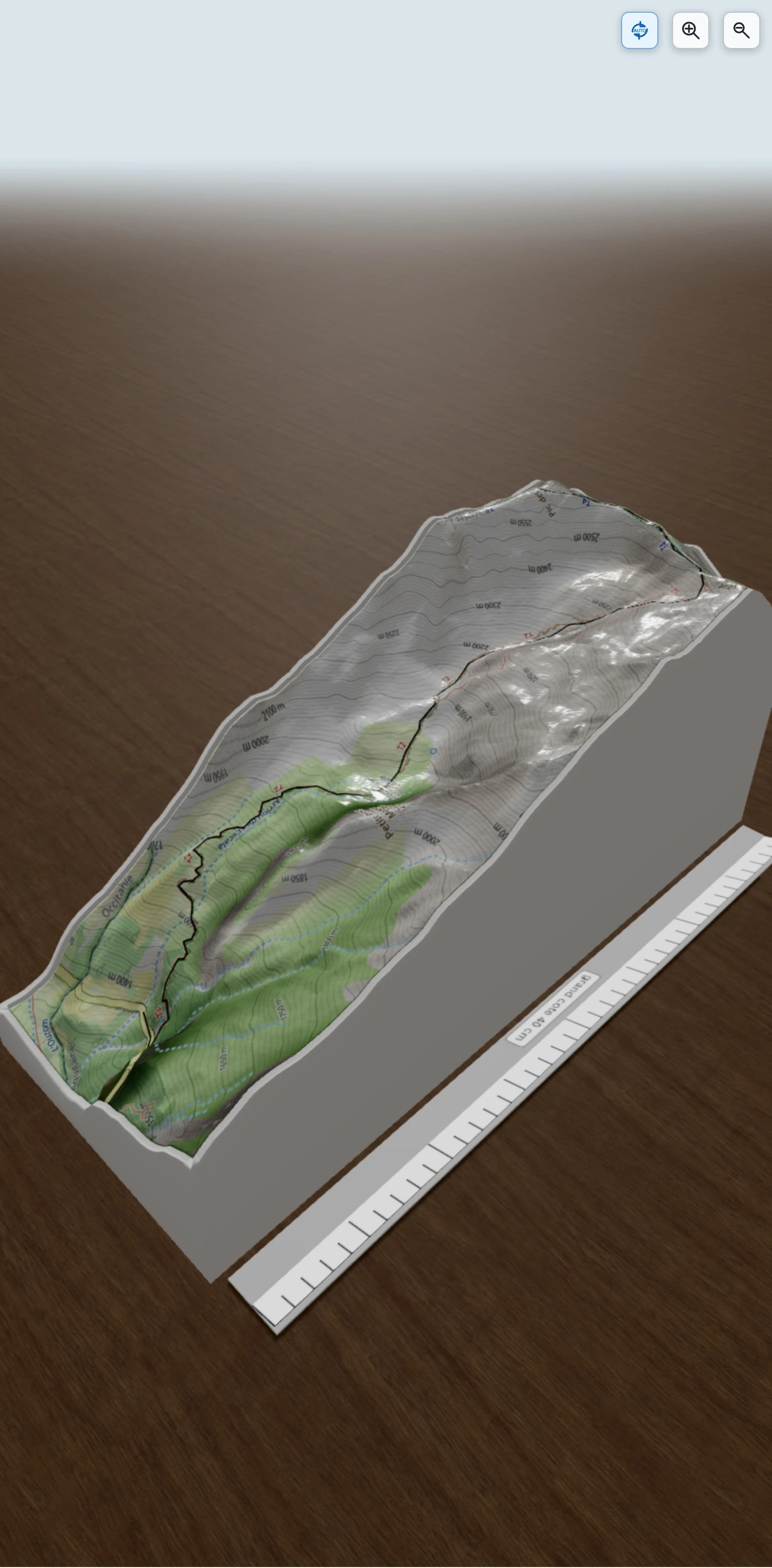 Carte en relief 3D de Grand_gabizos, avec relief topographique
