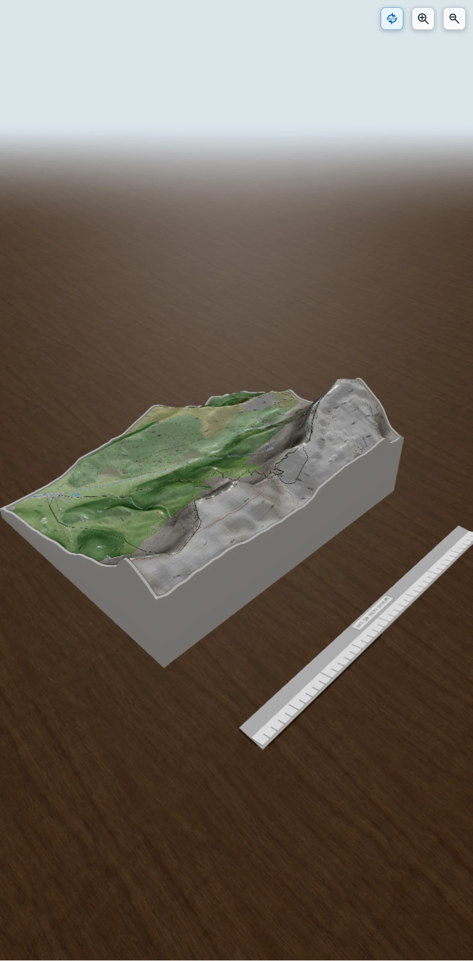 Carte en relief 3D de Grand Veymont par la \"Raie des Fesses\" et Pierre Blanche par le Pas de la Posterle, avec relief topographique