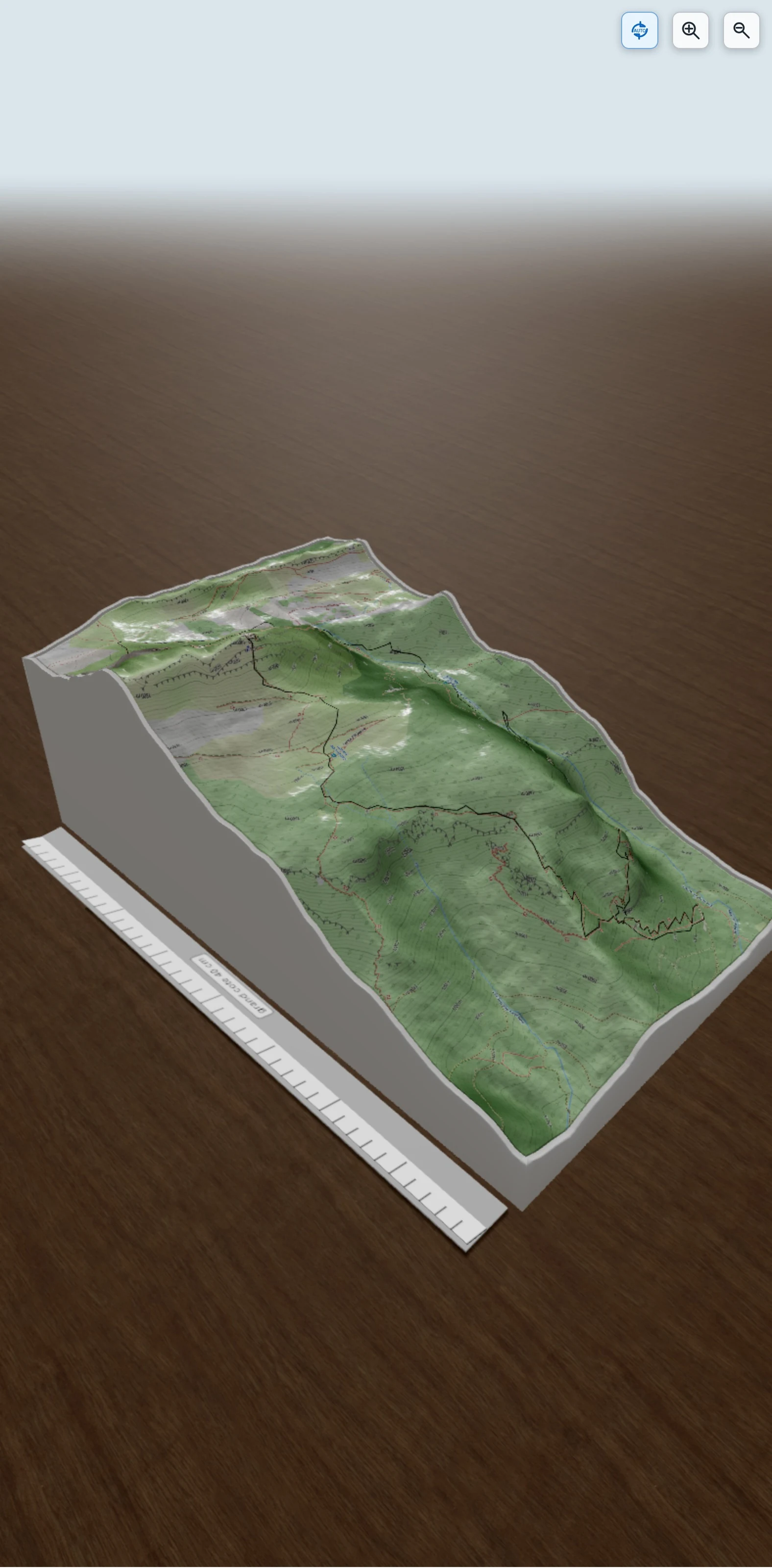 Carte en relief 3D de Grande Sure (Chartreuse), avec relief topographique