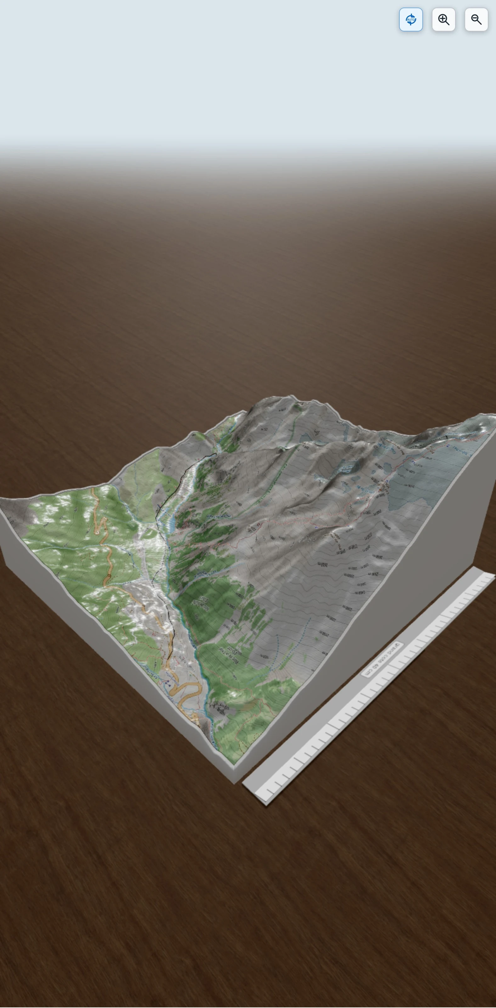 Carte en relief 3D de Grave, avec relief topographique