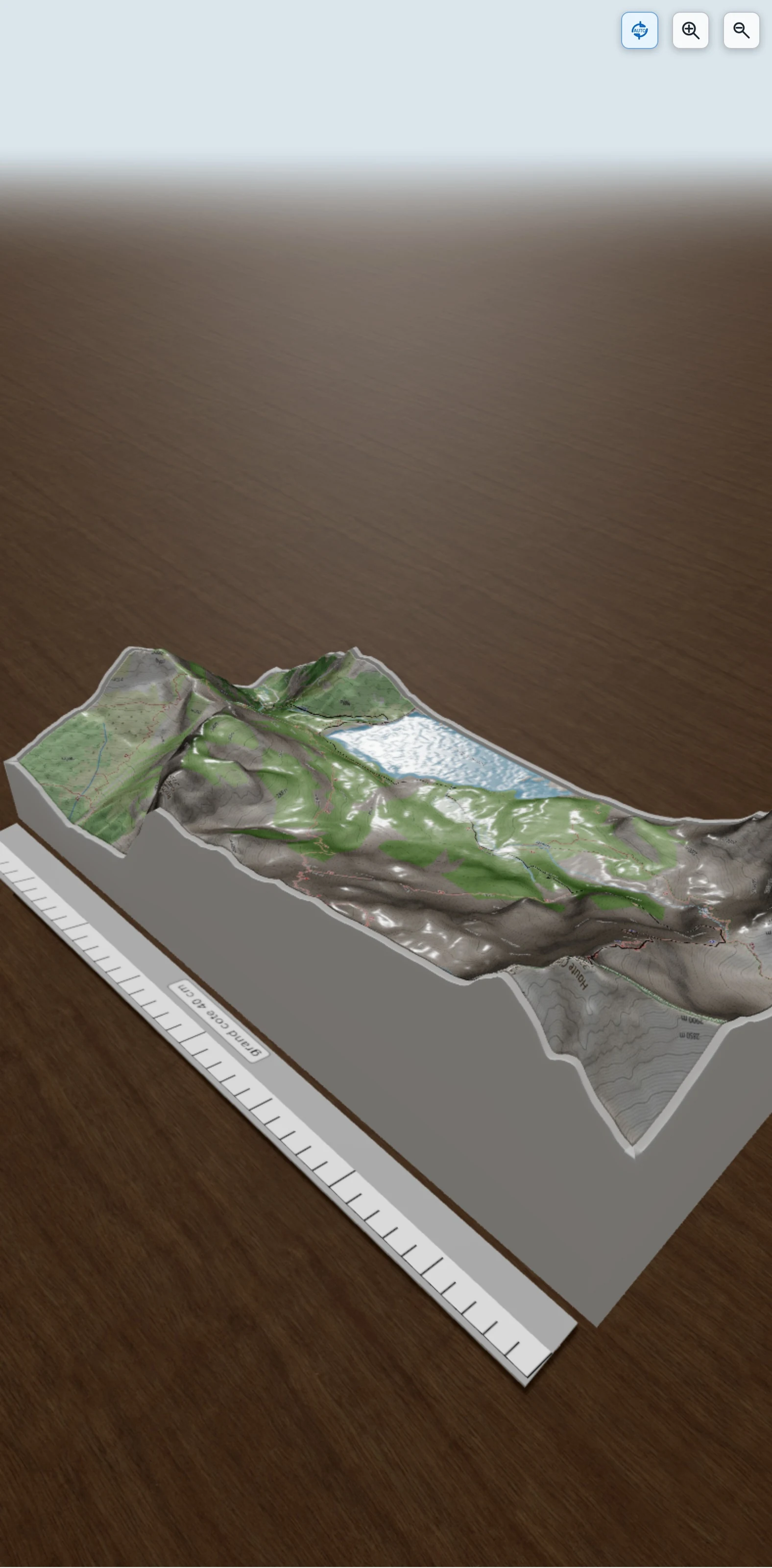 Carte en relief 3D de Haute cime, avec relief topographique