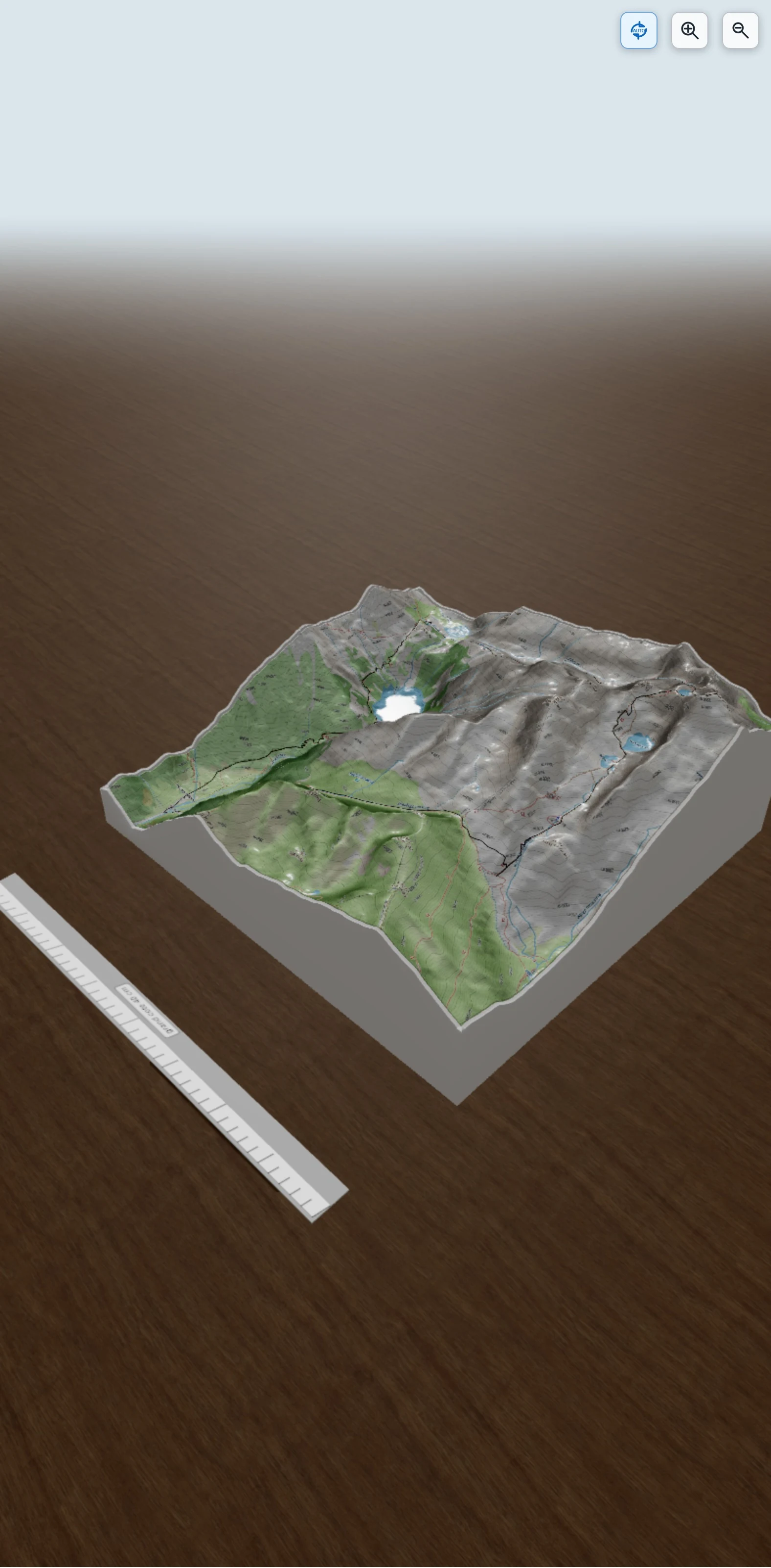 Carte en relief 3D de Hourgade en boucle, avec relief topographique