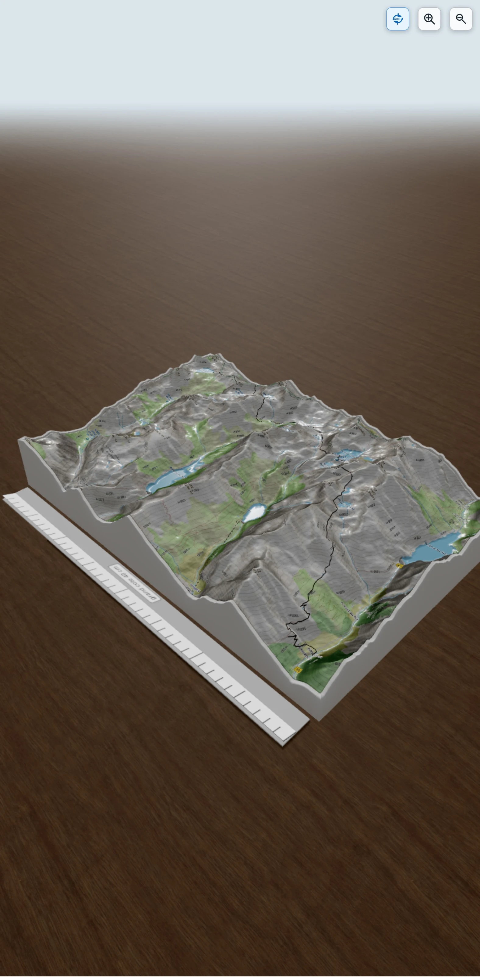 Carte en relief 3D de HRP, avec relief topographique
