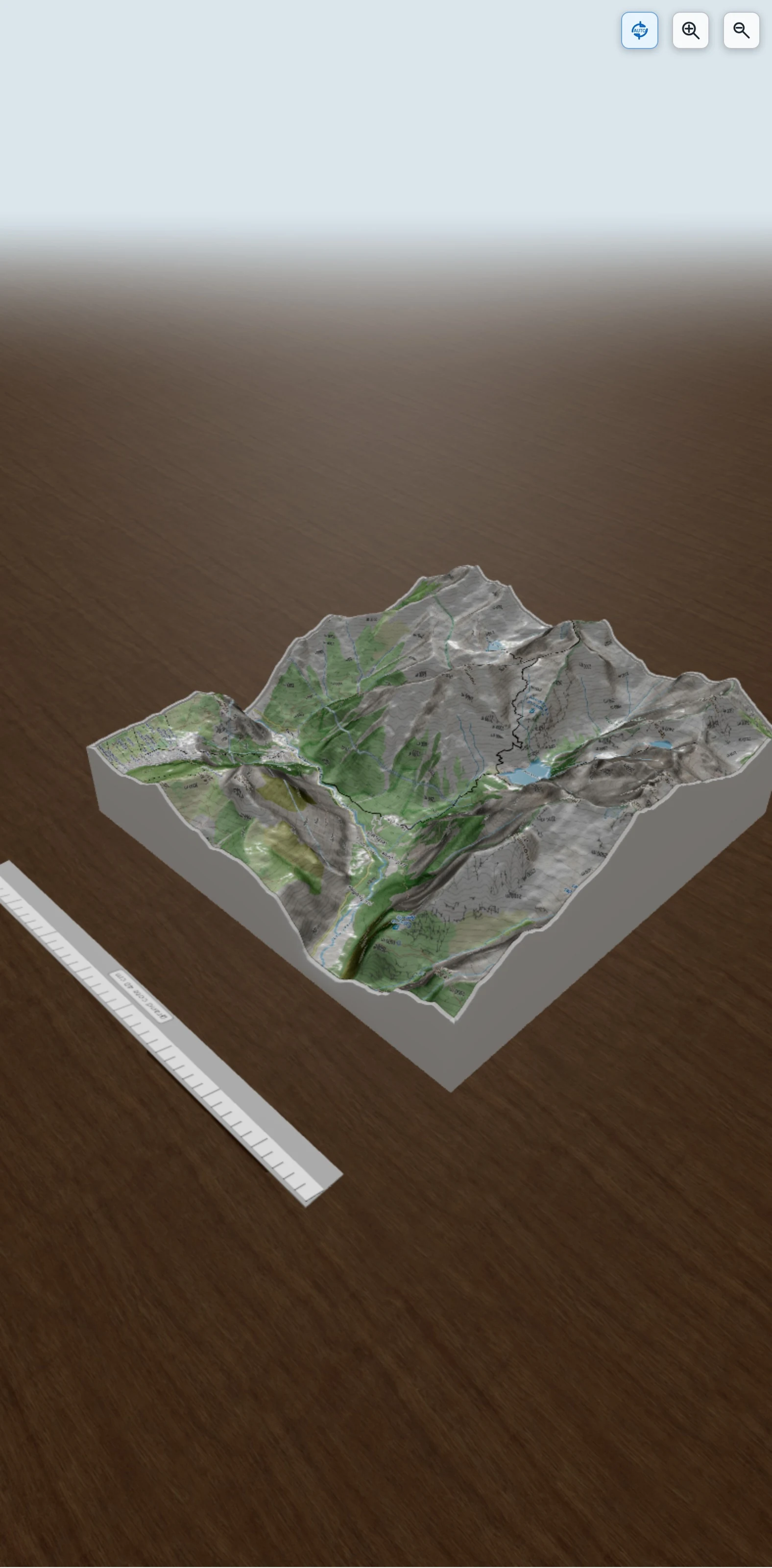 Carte en relief 3D de J1Venosc, avec relief topographique