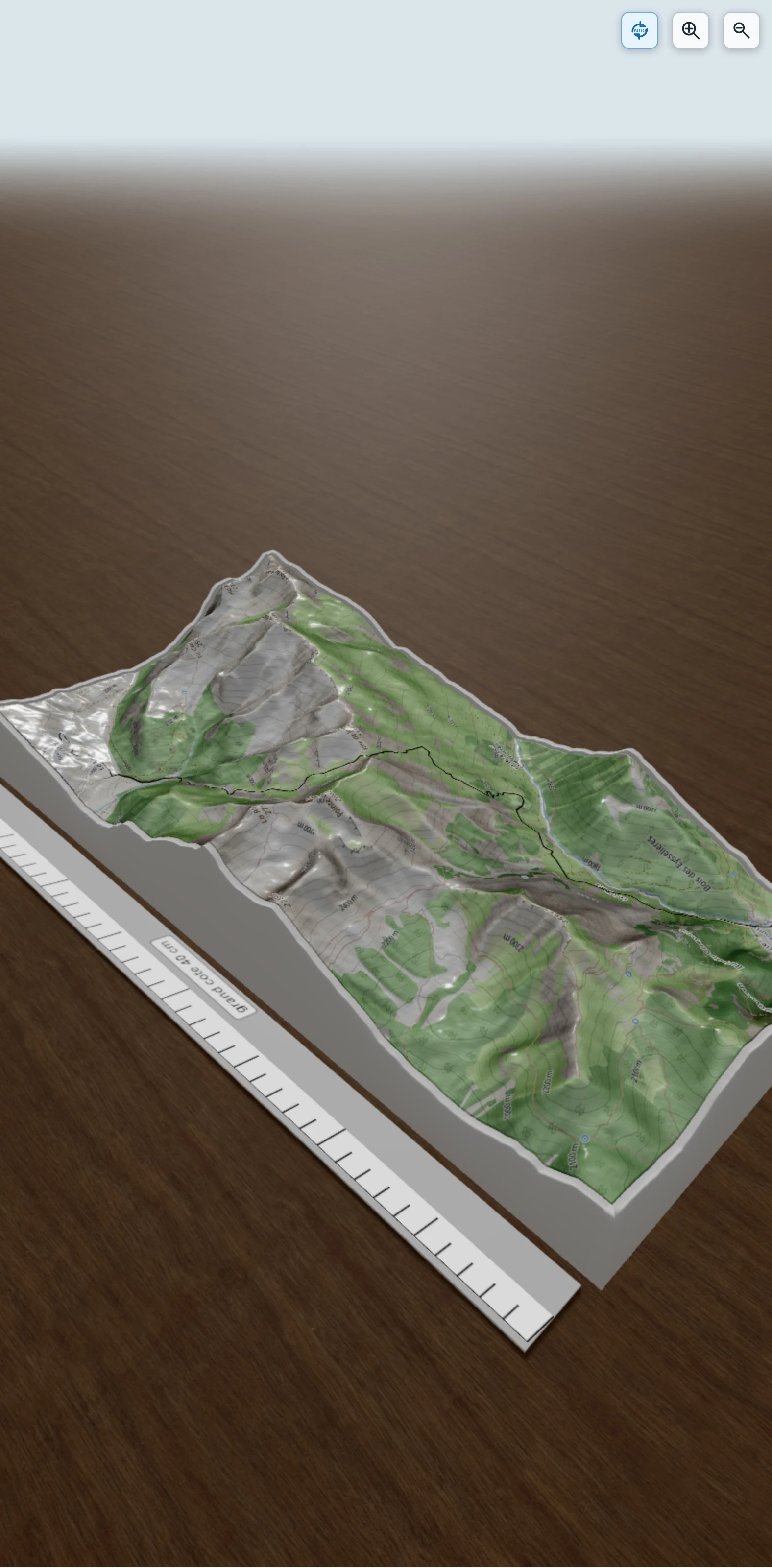 Carte en relief 3D de Jour 1 : Ceillac -> St Veran, avec relief topographique