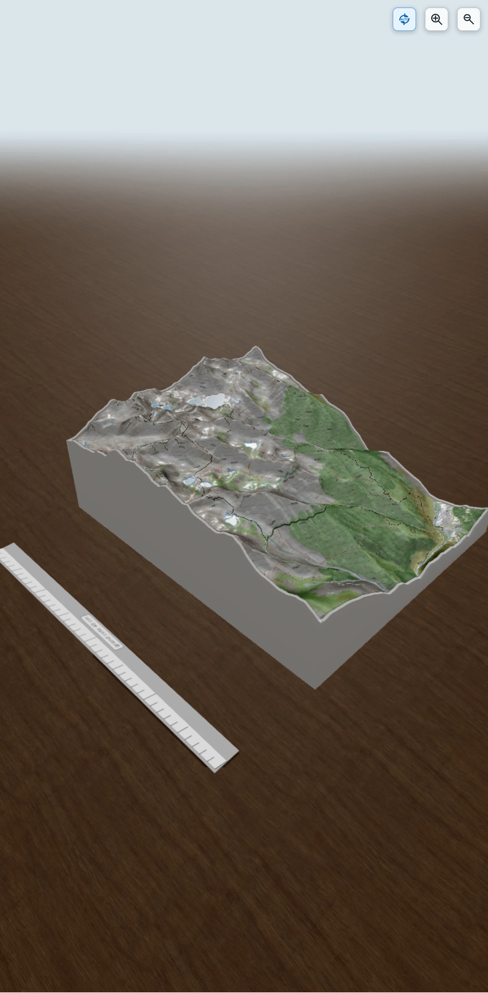 Carte en relief 3D de jours autour du Ténibre - jour 1 & 2, avec relief topographique