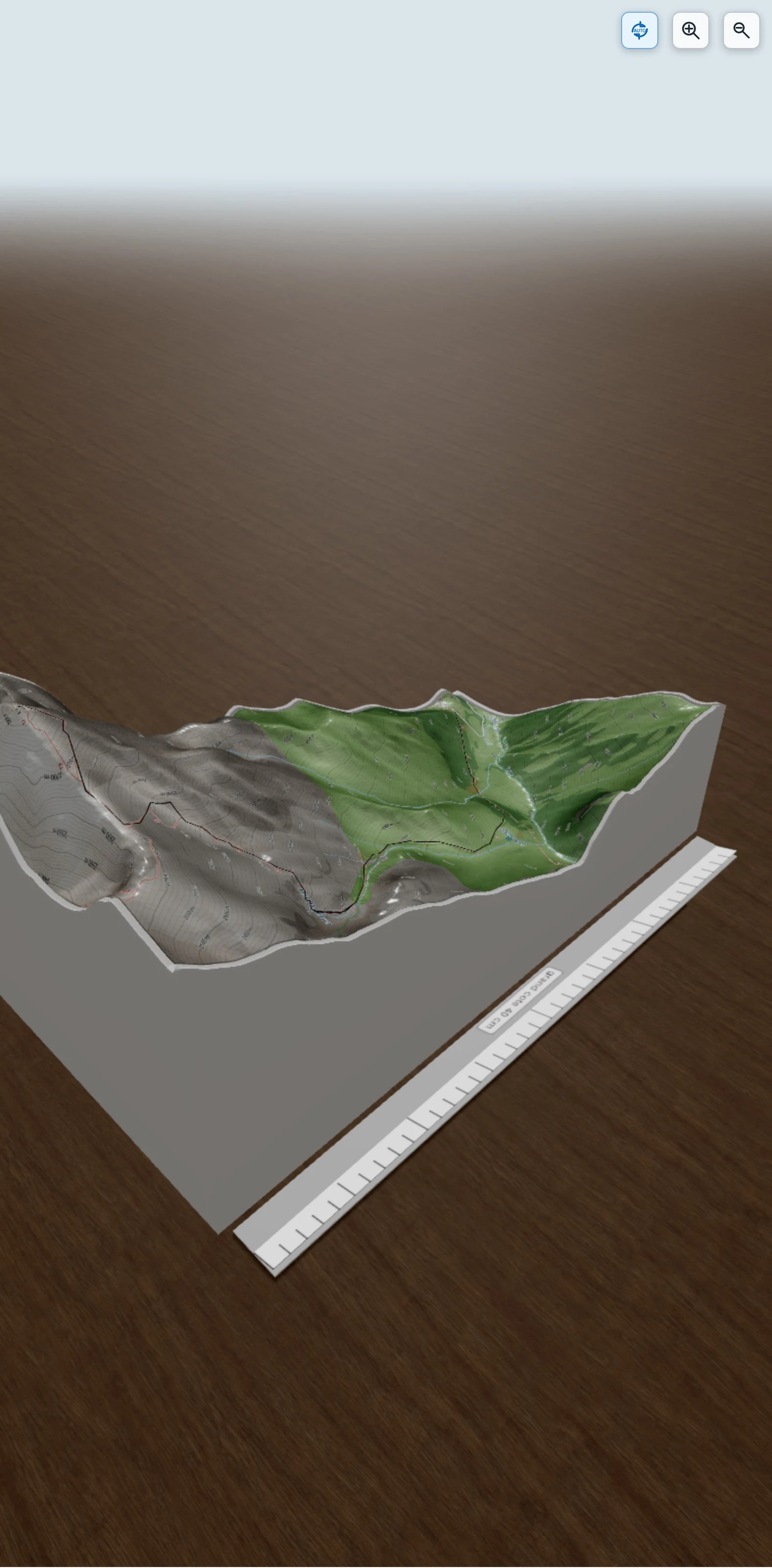 Carte en relief 3D de L'Arbizon 2831m (site web: Les Pyrénées vues par Mariano), avec relief topographique
