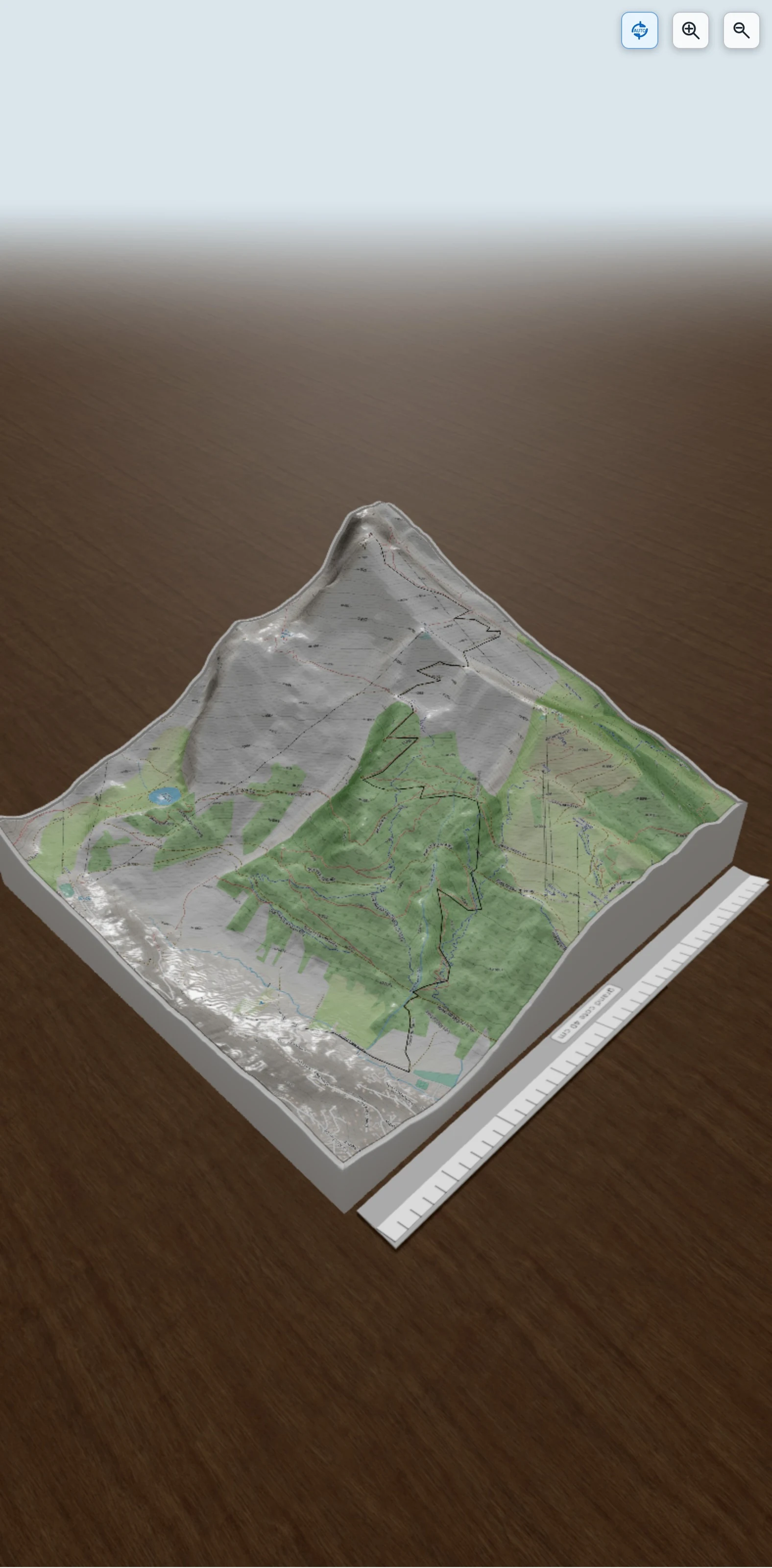 Carte en relief 3D de La Clusaz - Aiguille des Calvaires, avec relief topographique