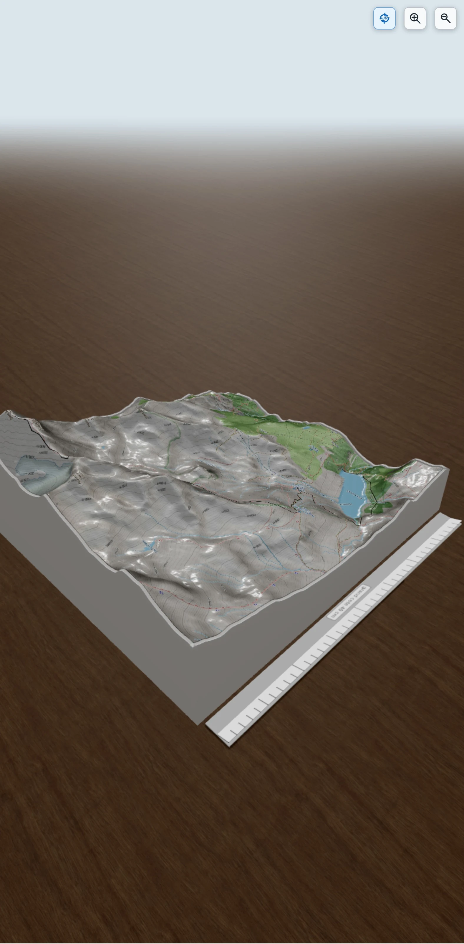 Carte en relief 3D de La Dent Parrachée, avec relief topographique