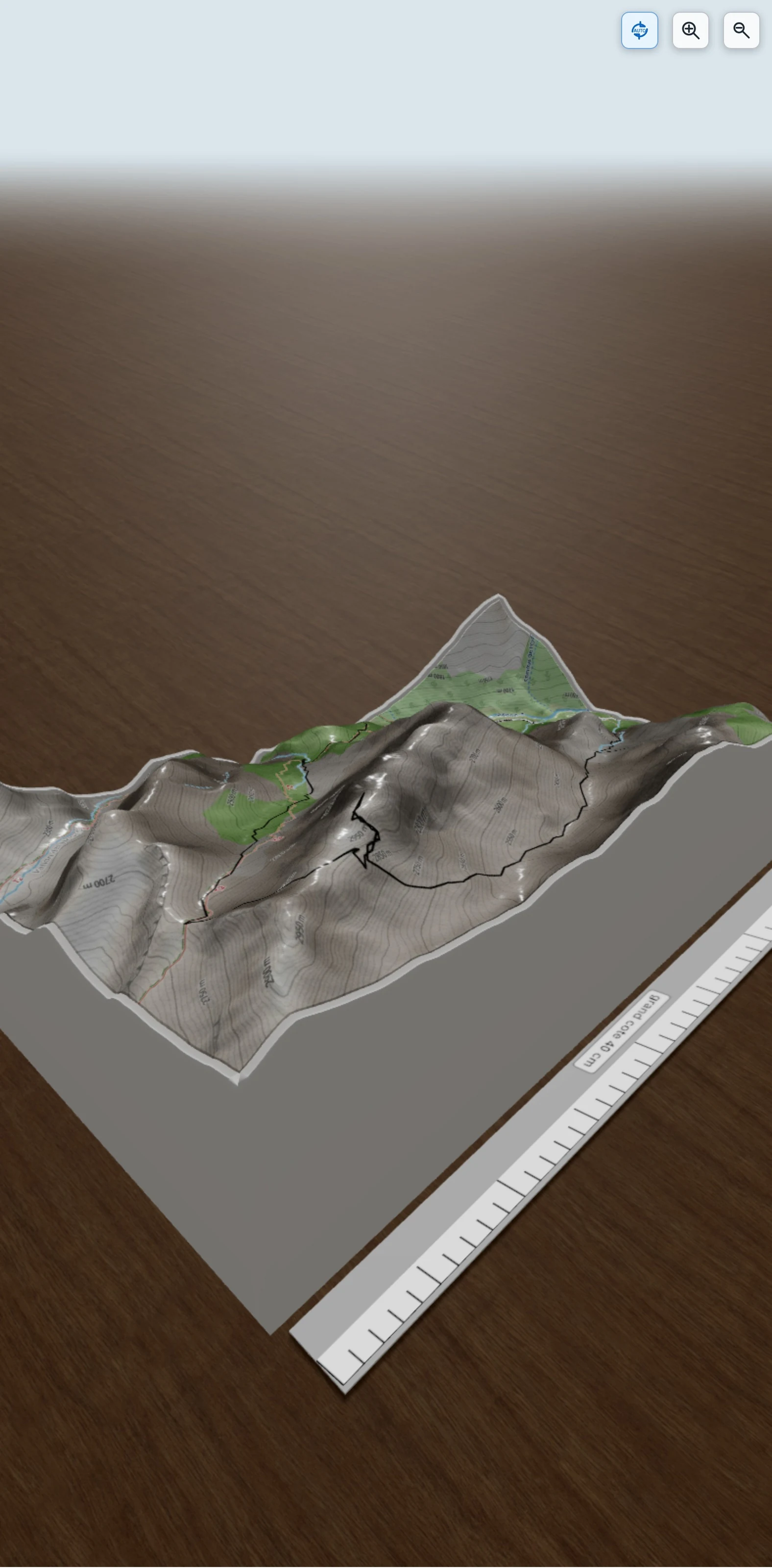 Carte en relief 3D de La Grande Roche, avec relief topographique