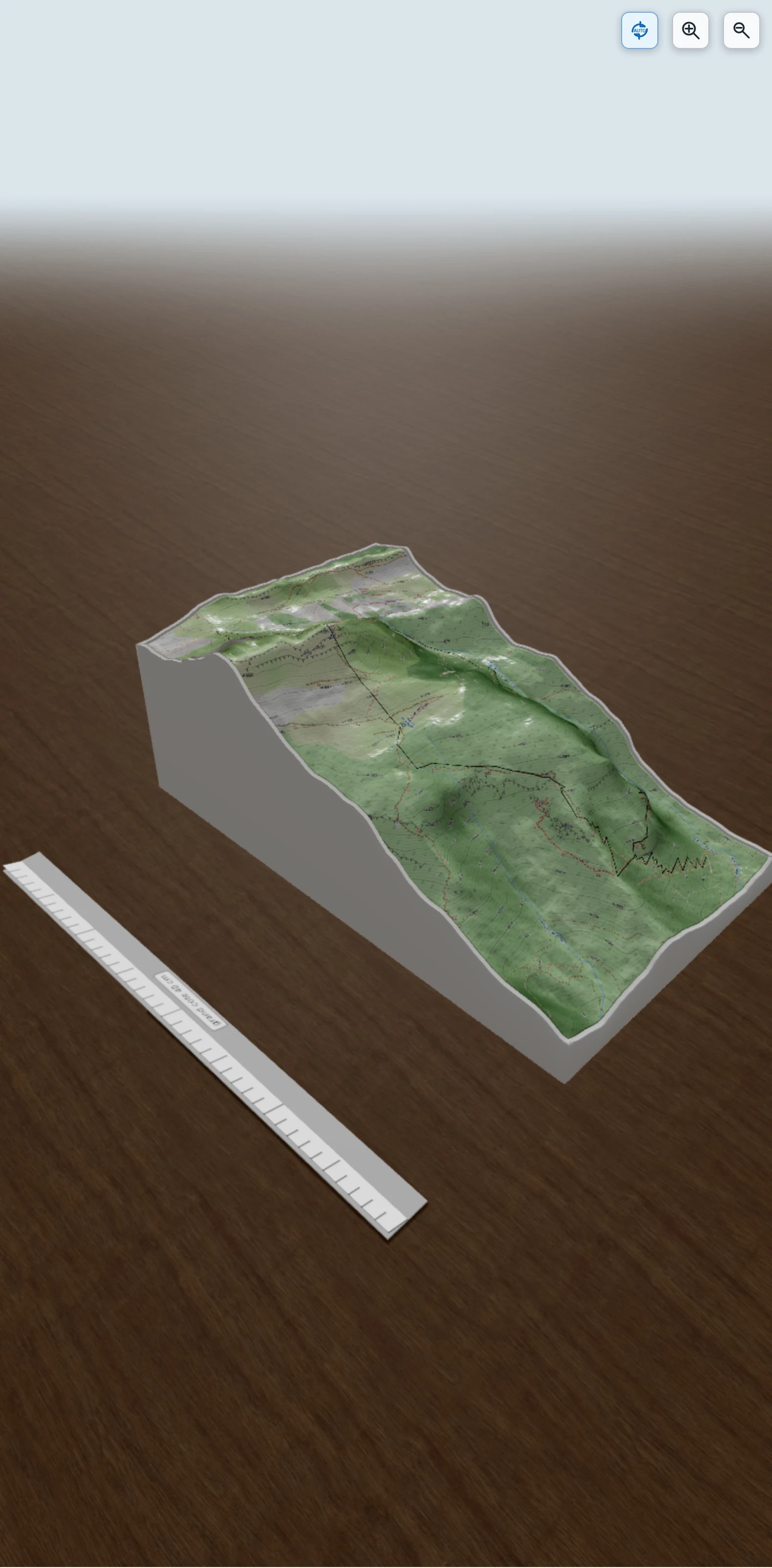 Carte en relief 3D de La Grande Sure par Couloir Jusson et pas Misericorde, avec relief topographique