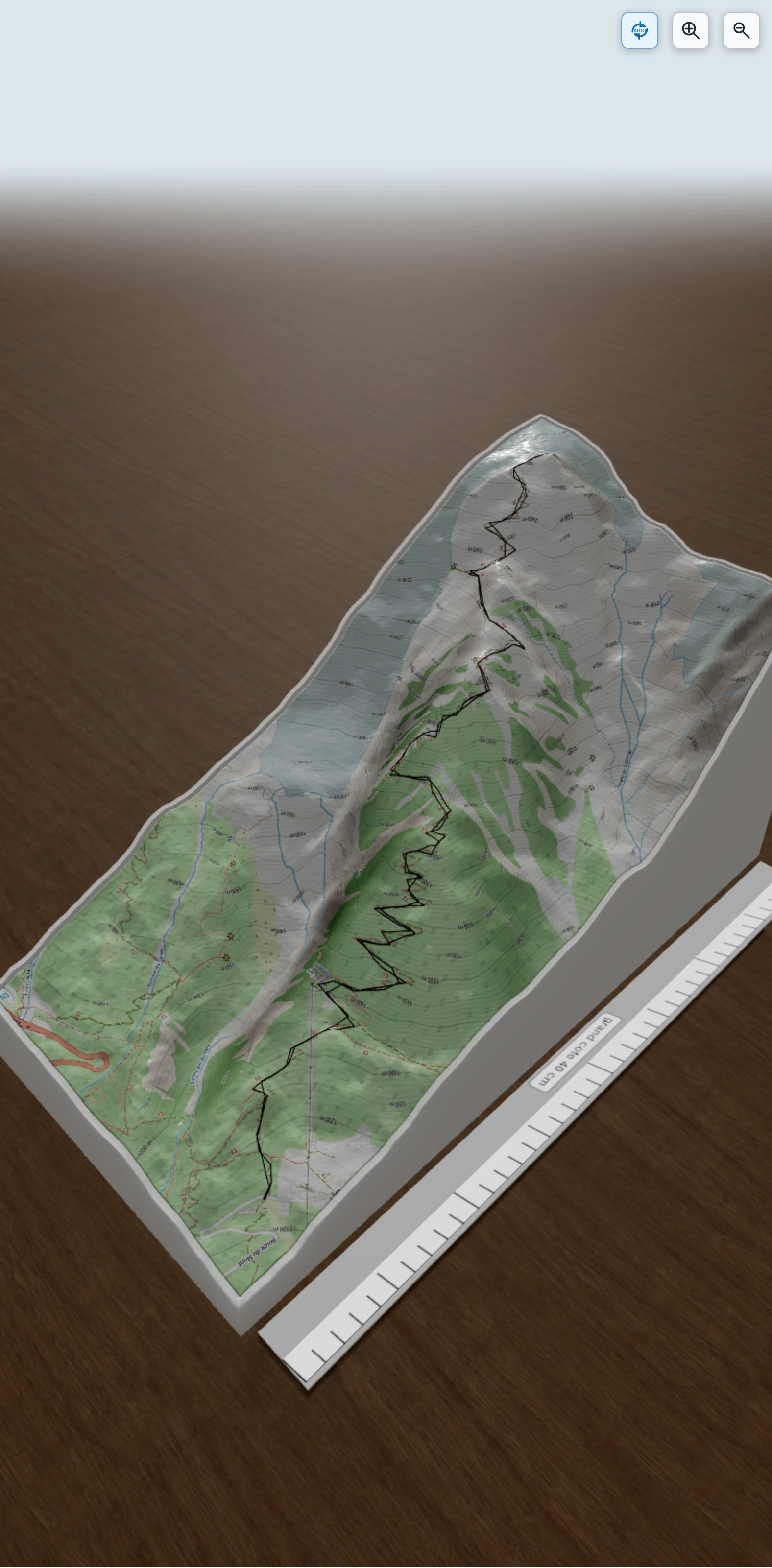 Carte en relief 3D de La Jonction, avec relief topographique