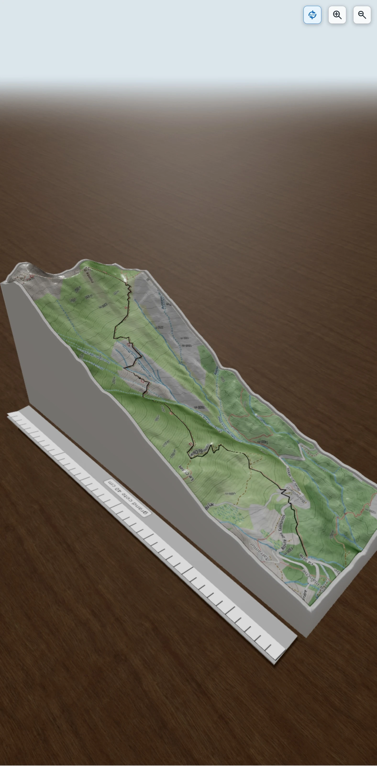 Carte en relief 3D de La Verticale Du Valbuche, avec relief topographique