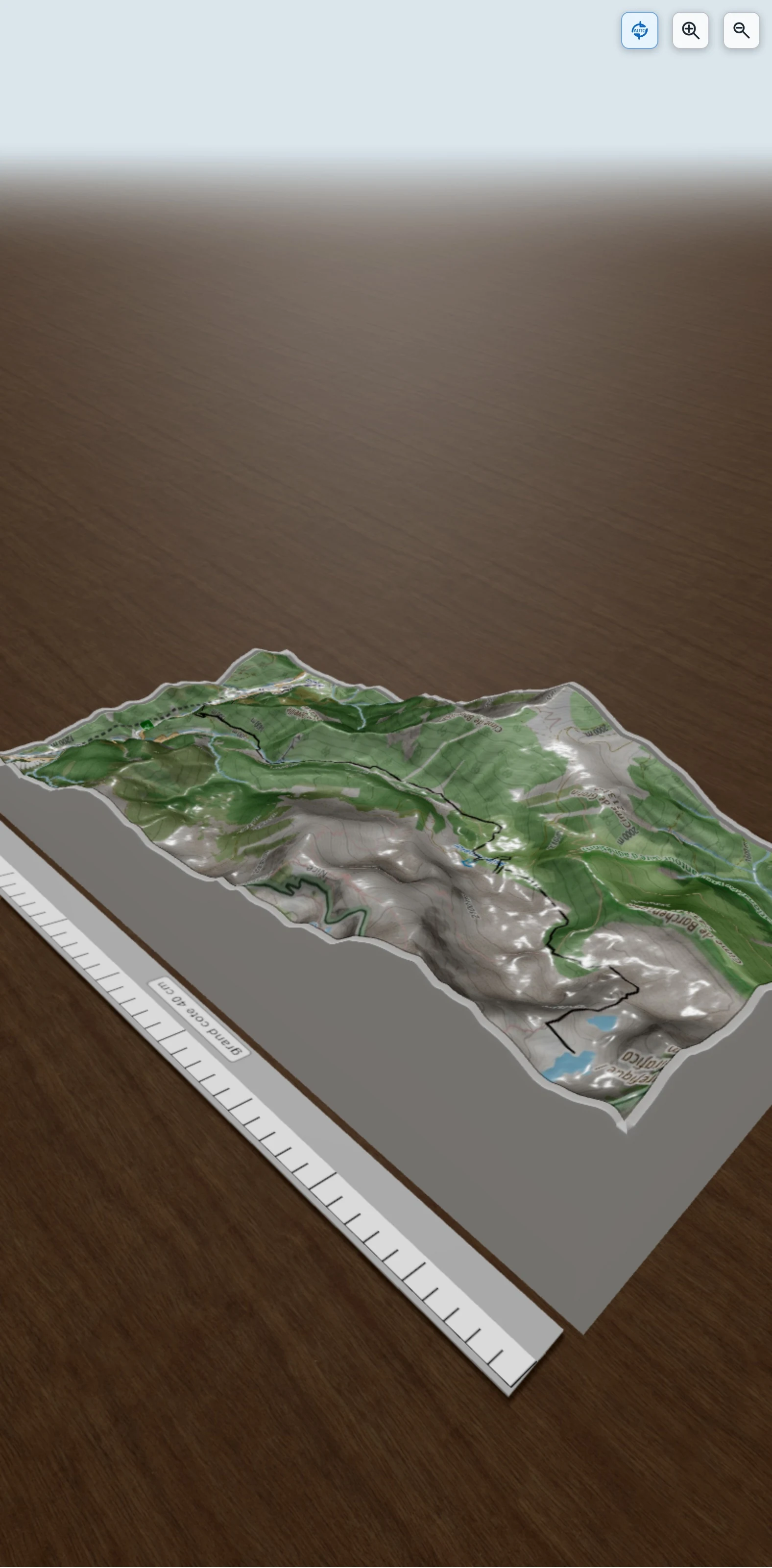 Carte en relief 3D de Lac de Peirefique, avec relief topographique