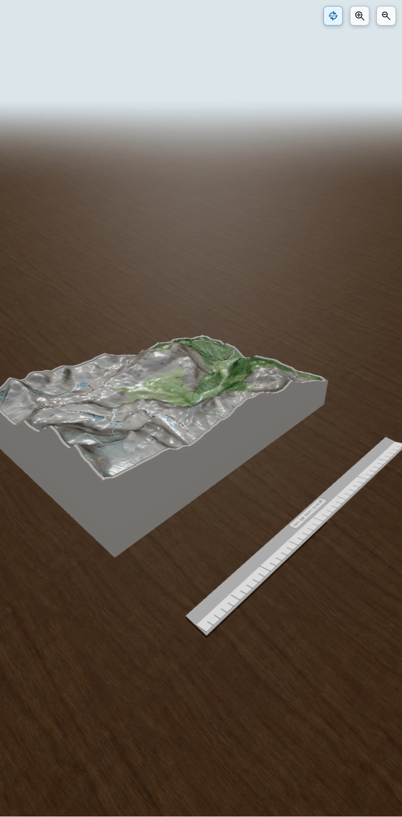 Carte en relief 3D de lacs_cafeaulait, avec relief topographique