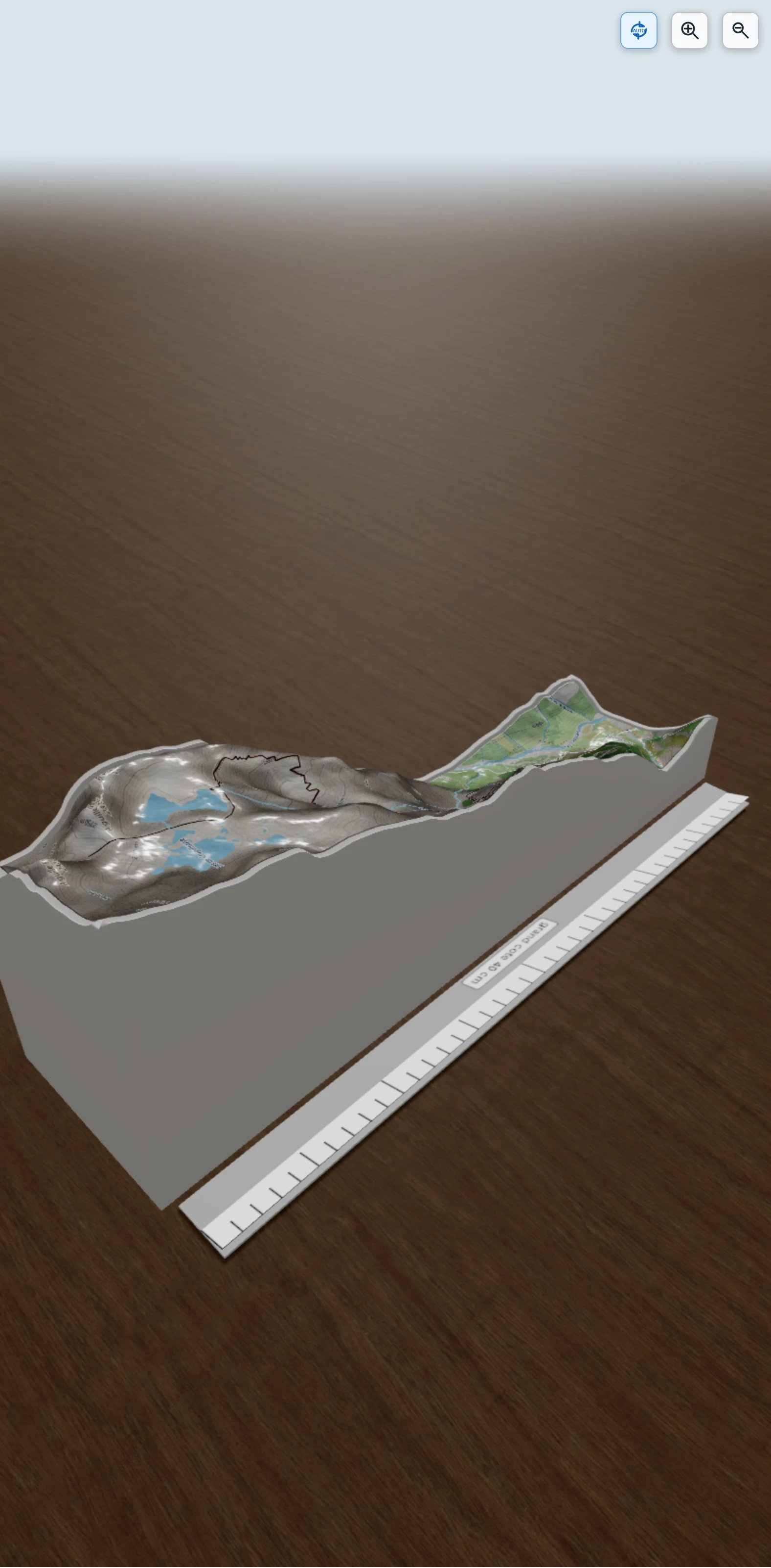Carte en relief 3D de Lacs de croupillouse, avec relief topographique