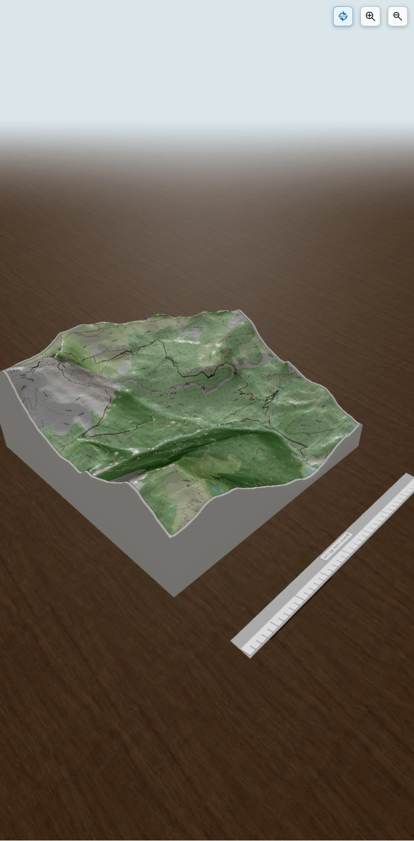 Carte en relief 3D de Lances de Malissard, avec relief topographique