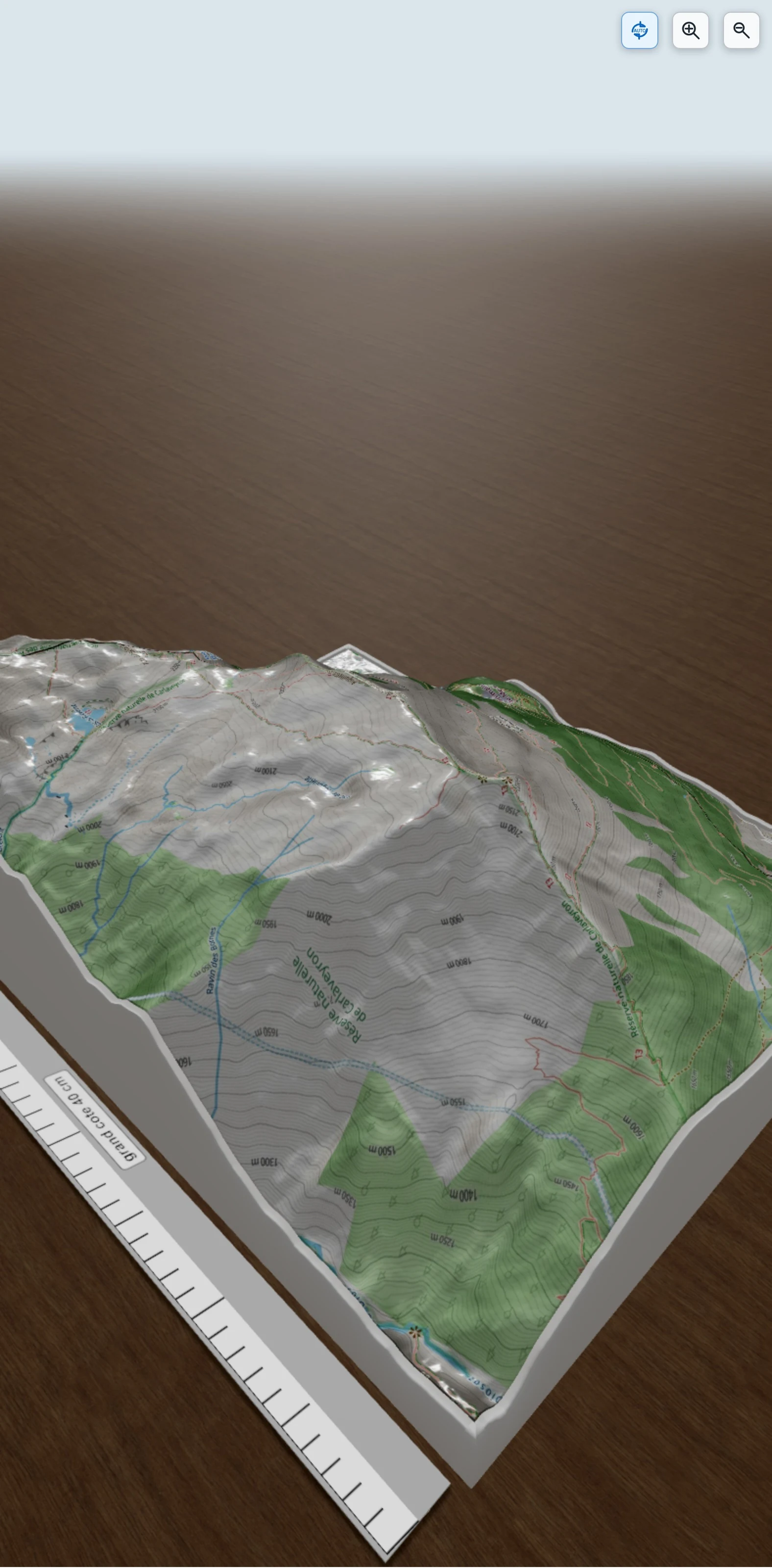 Carte en relief 3D de Le bettey le Brevent, avec relief topographique