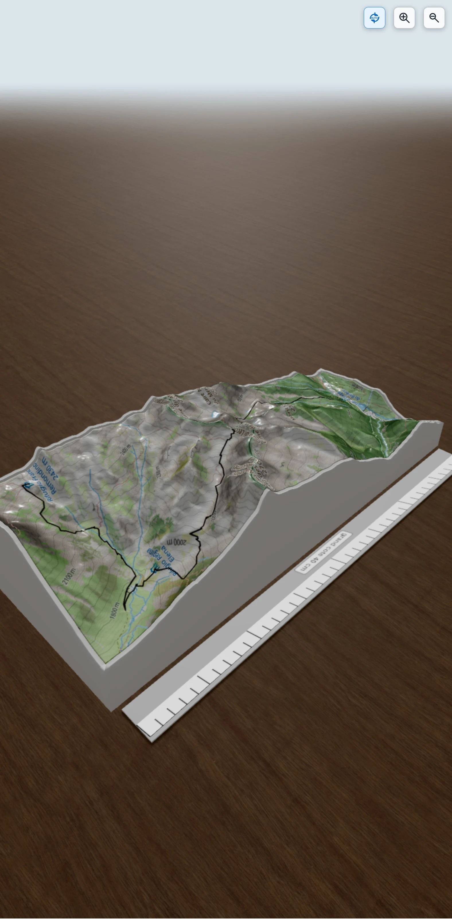 Carte en relief 3D de Le Boréon - Rifugio Remondino, avec relief topographique