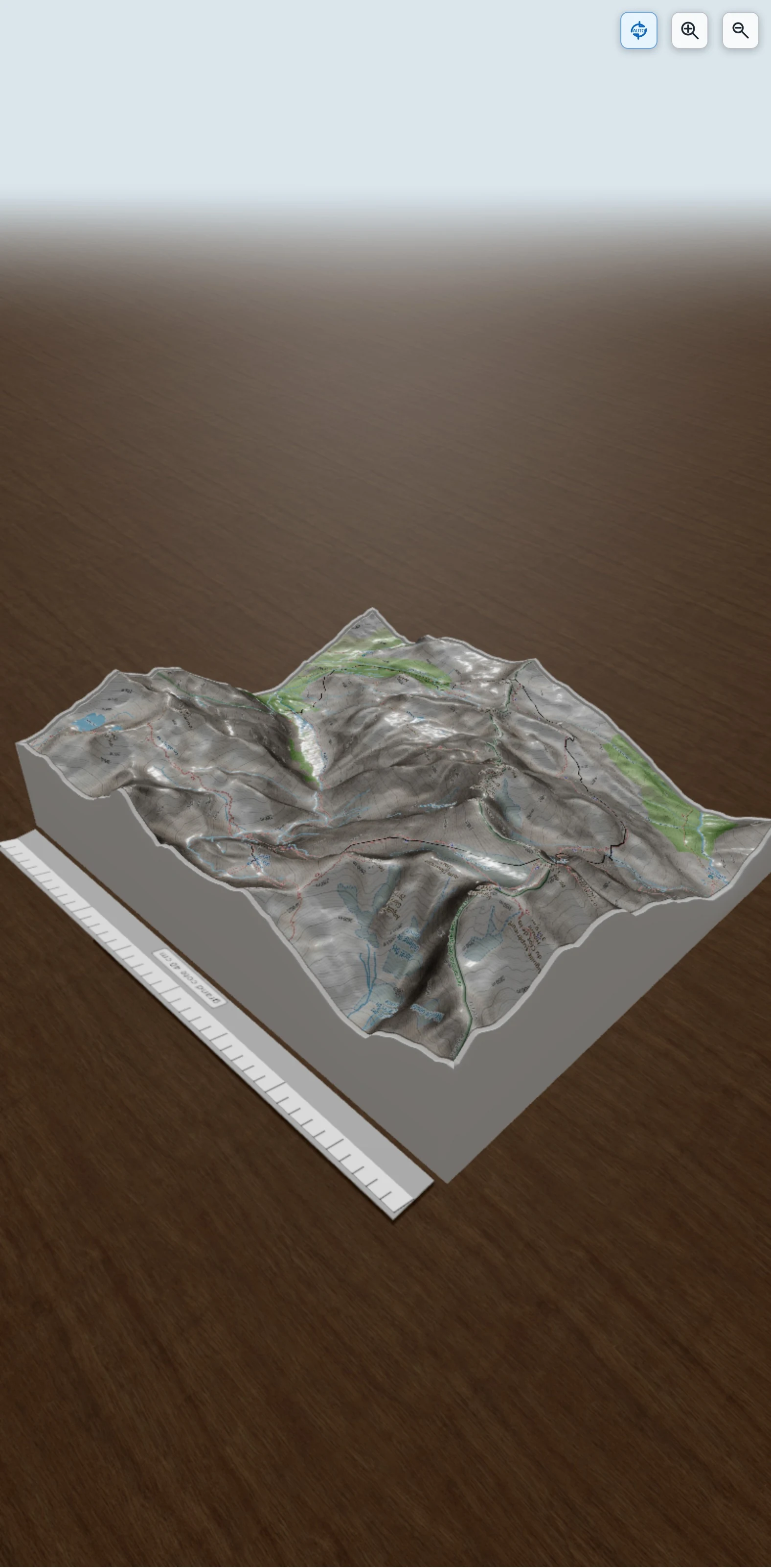Carte en relief 3D de Le Cerbillona par la Moskova 27 et 28/06/20, avec relief topographique