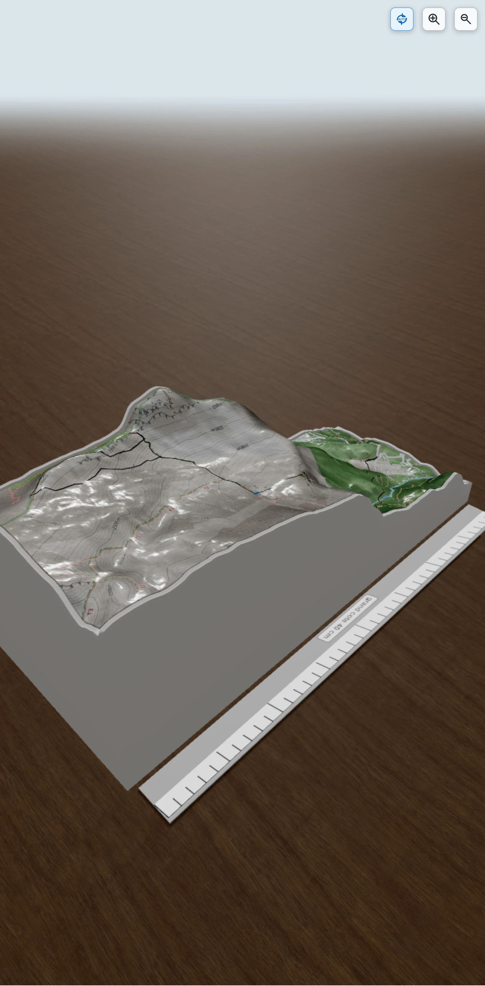 Carte en relief 3D de Le desert de Platé, avec relief topographique