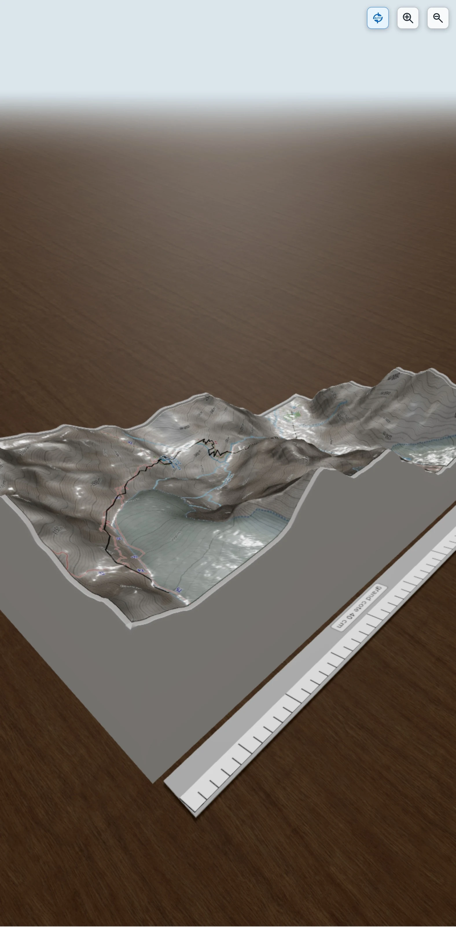 Carte en relief 3D de Le Glacier Blanc, avec relief topographique