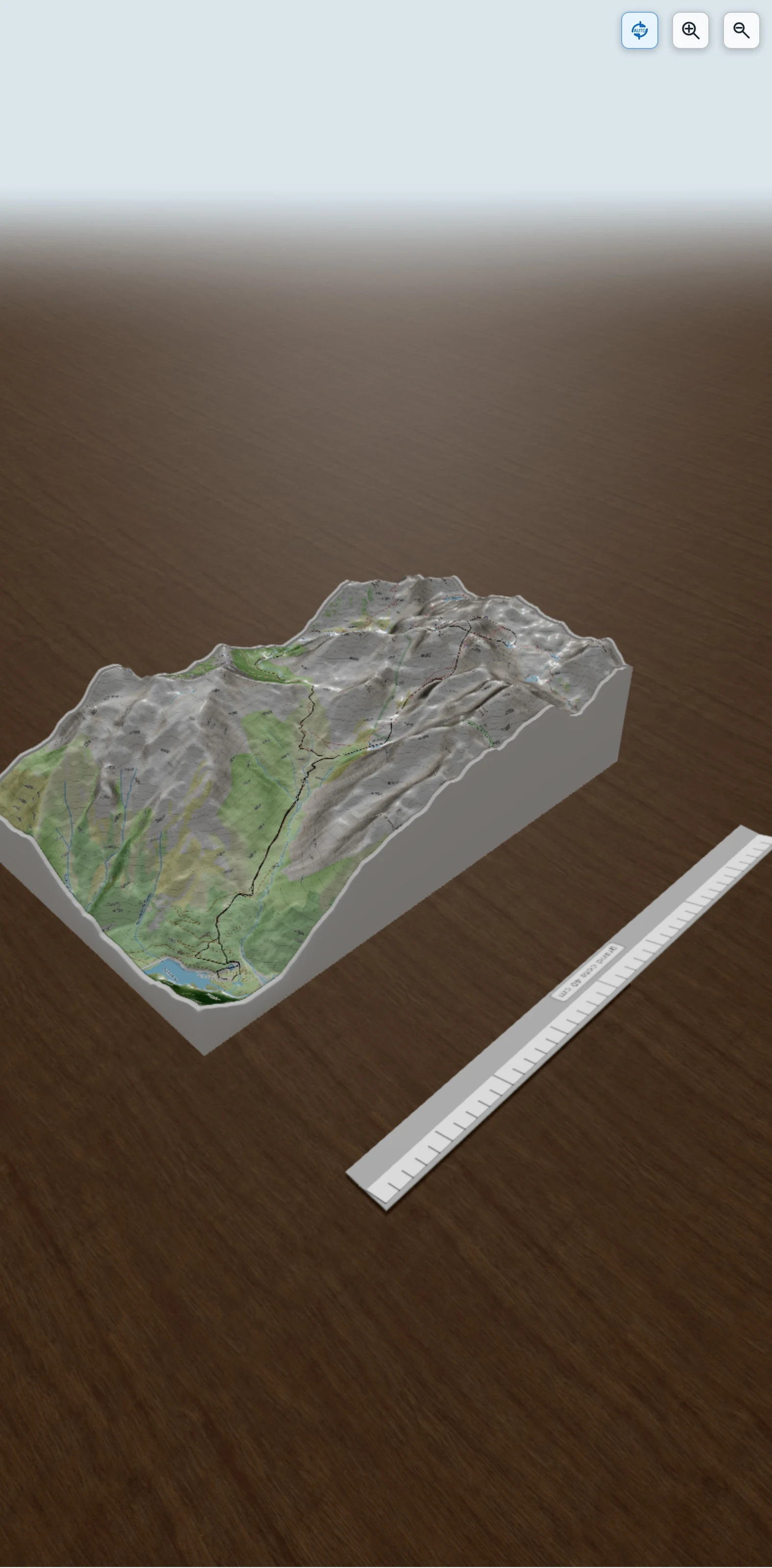 Carte en relief 3D de Le Grand Barbat depuis le lac d_Estaing_1s4bl, avec relief topographique