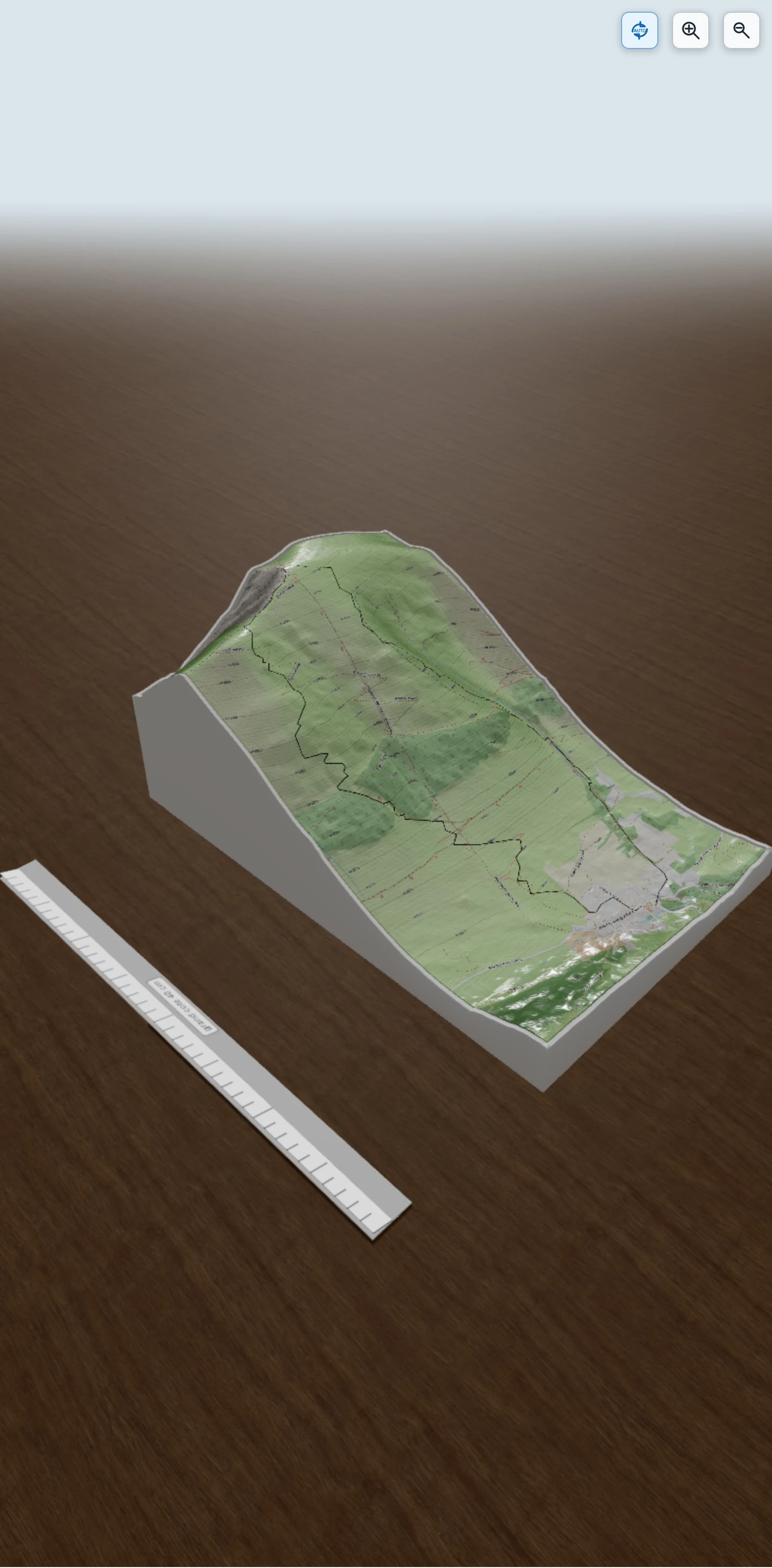 Carte en relief 3D de le grand serre, avec relief topographique
