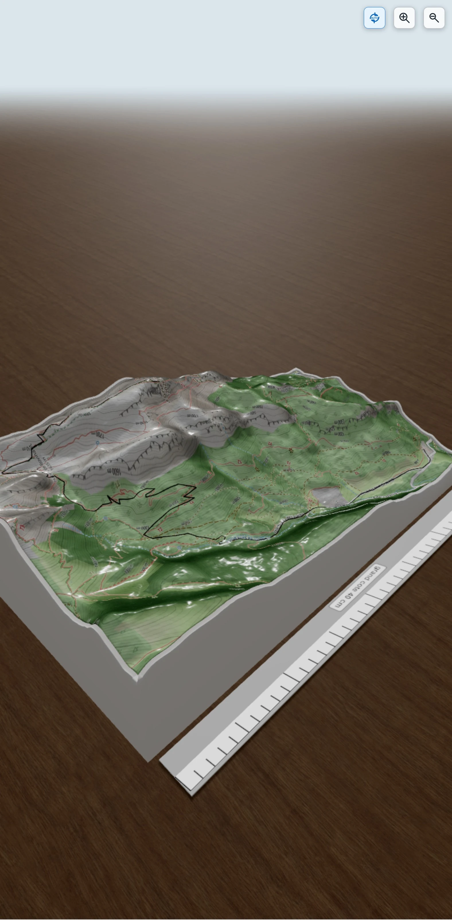 Carte en relief 3D de Le Grand Som, avec relief topographique