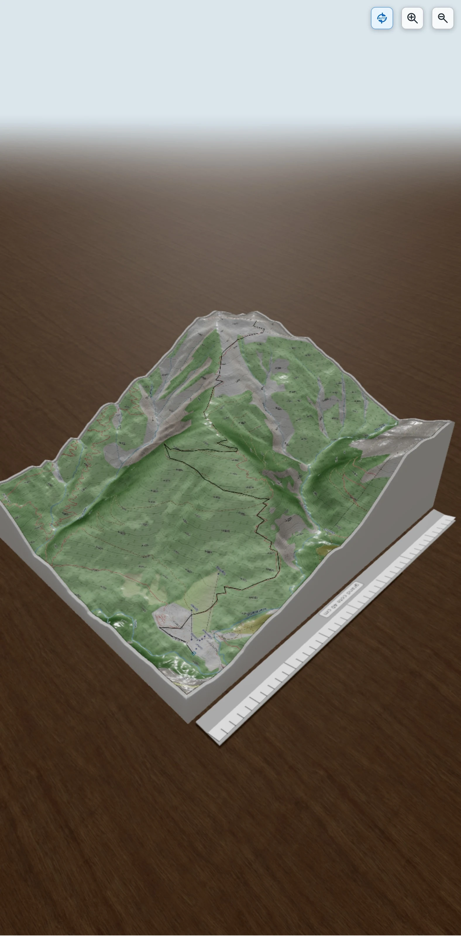 Carte en relief 3D de Le Grand Truc, avec relief topographique