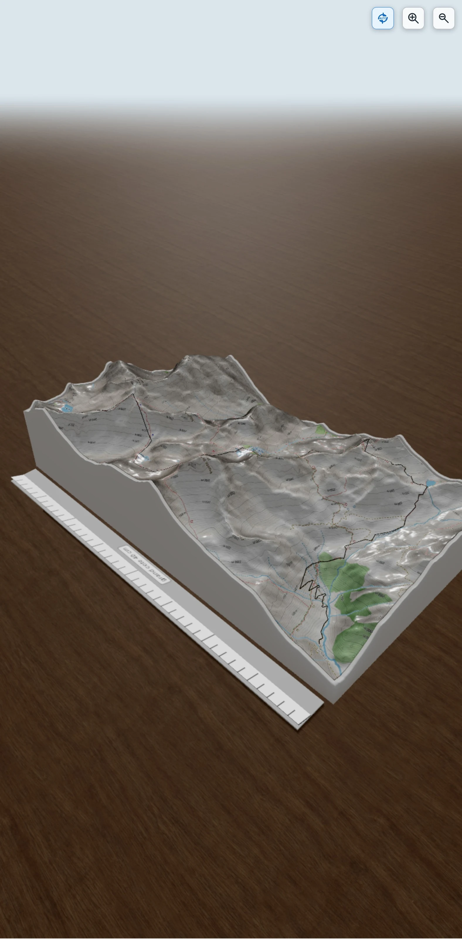 Carte en relief 3D de Le lac Amour depuis Treicol, avec relief topographique