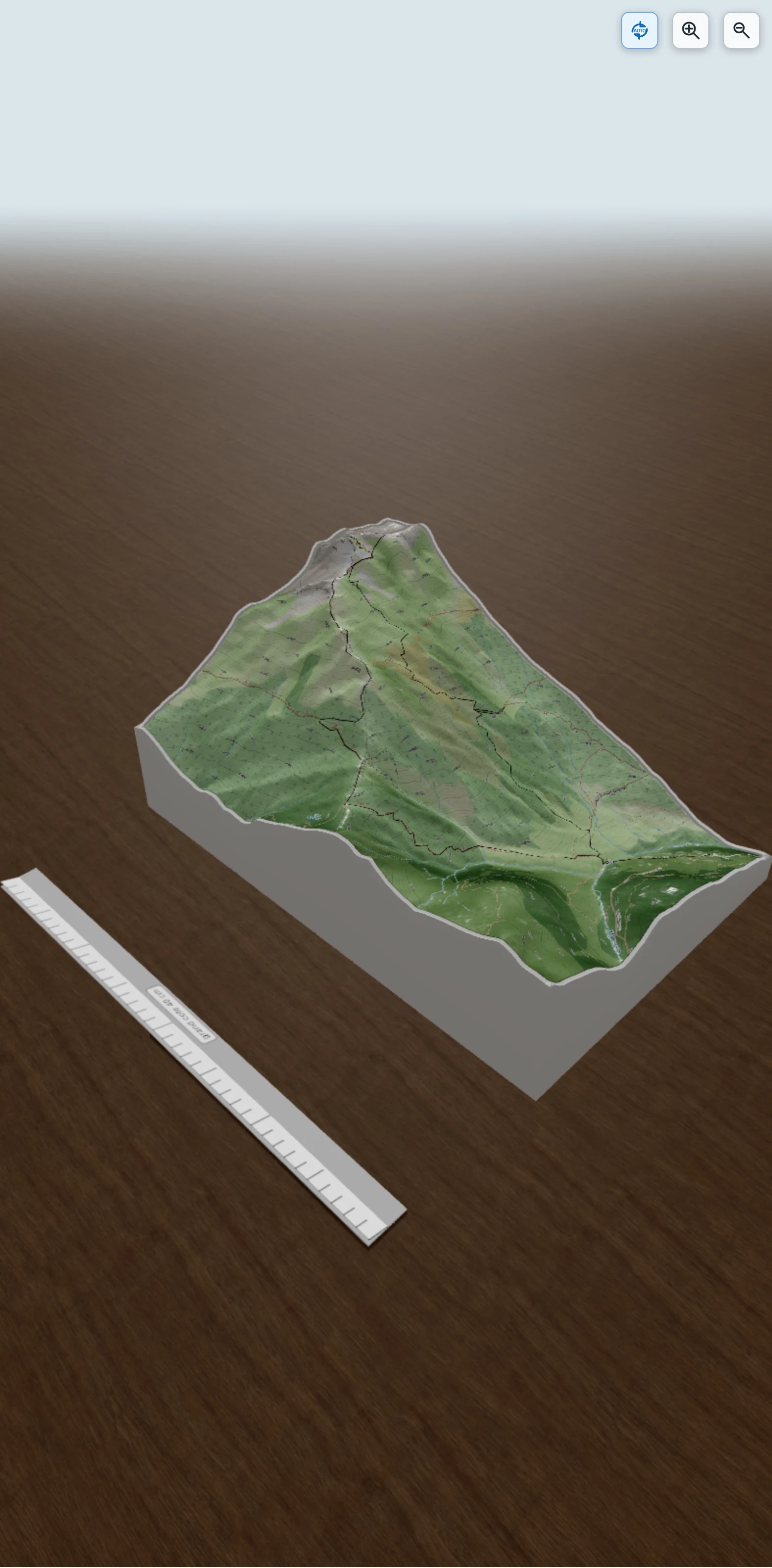 Carte en relief 3D de Le Mont Bellacha côté Ouest (73 Lauzière), avec relief topographique