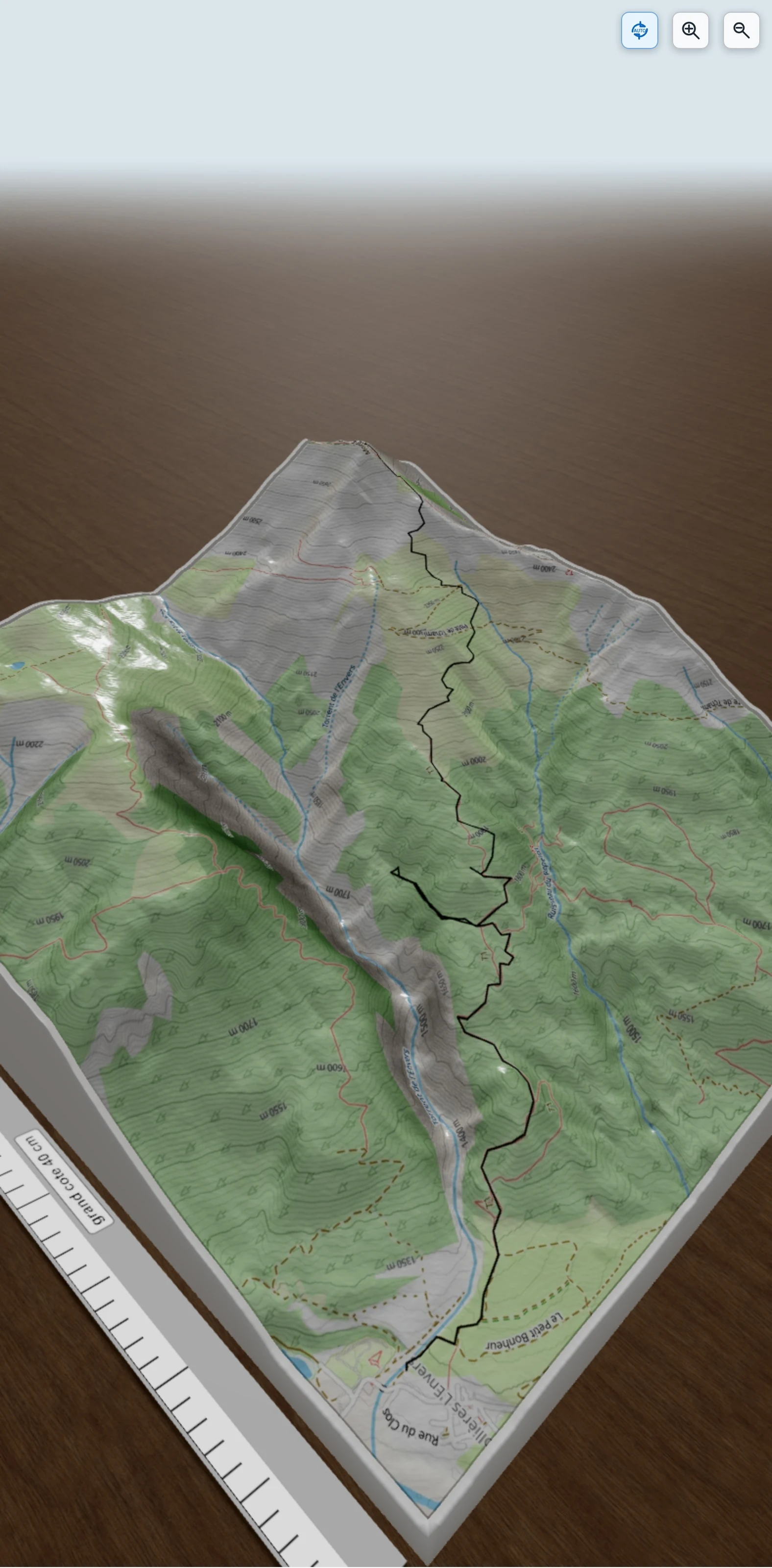 Carte en relief 3D de Le Mont Froid, Maurienne, avec relief topographique