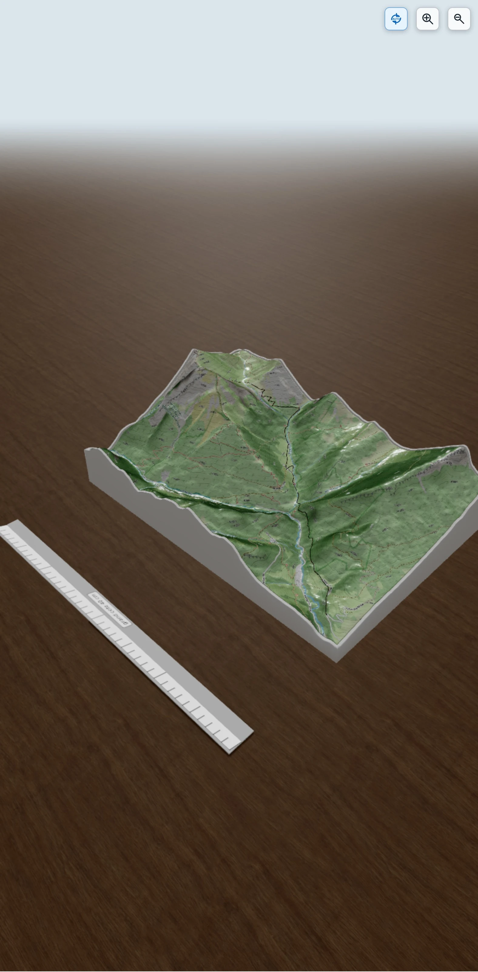 Carte en relief 3D de Le Mont Pecloz dans les Bauges, avec relief topographique