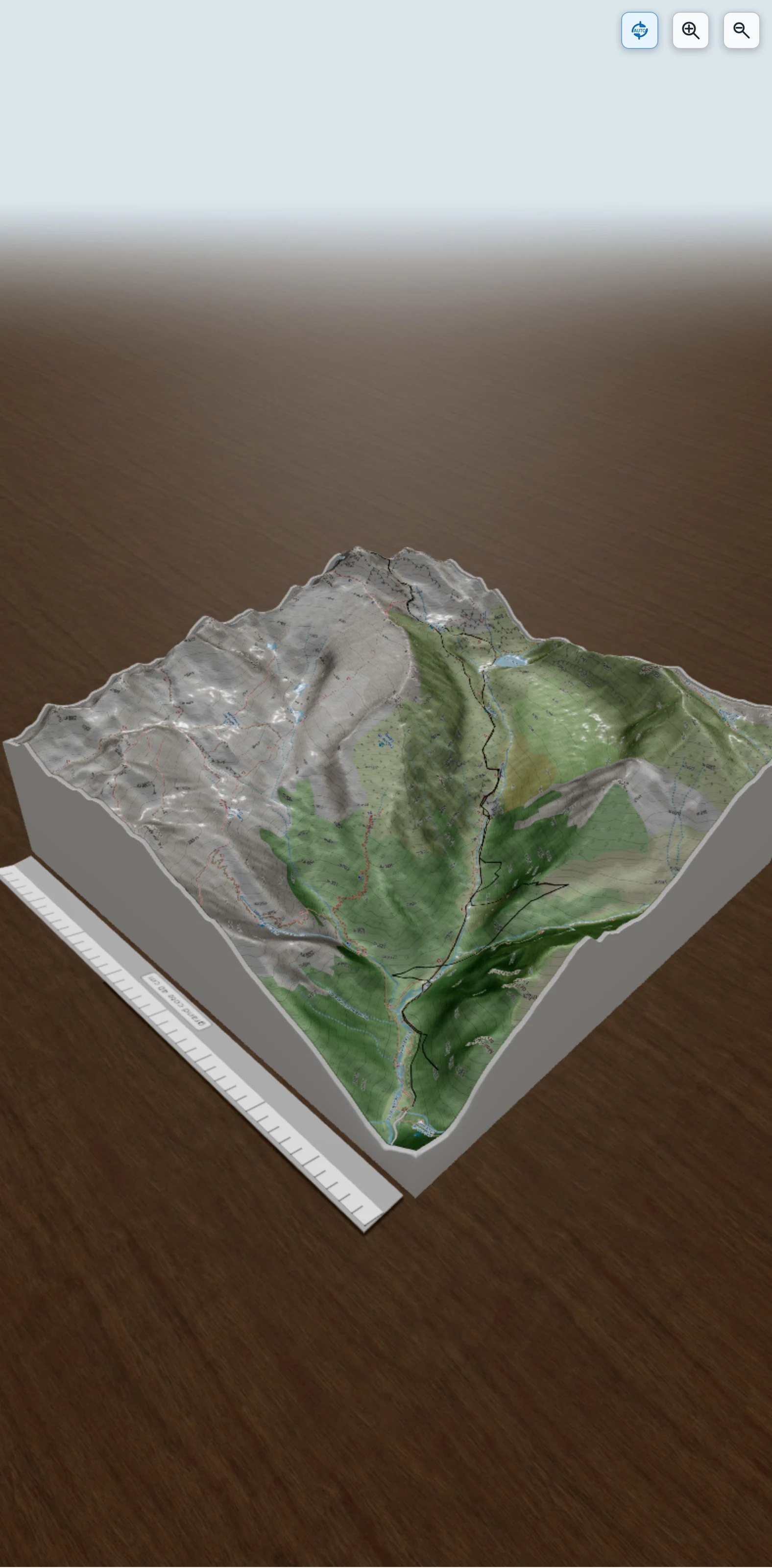 Carte en relief 3D de LE MONT VALIER, avec relief topographique