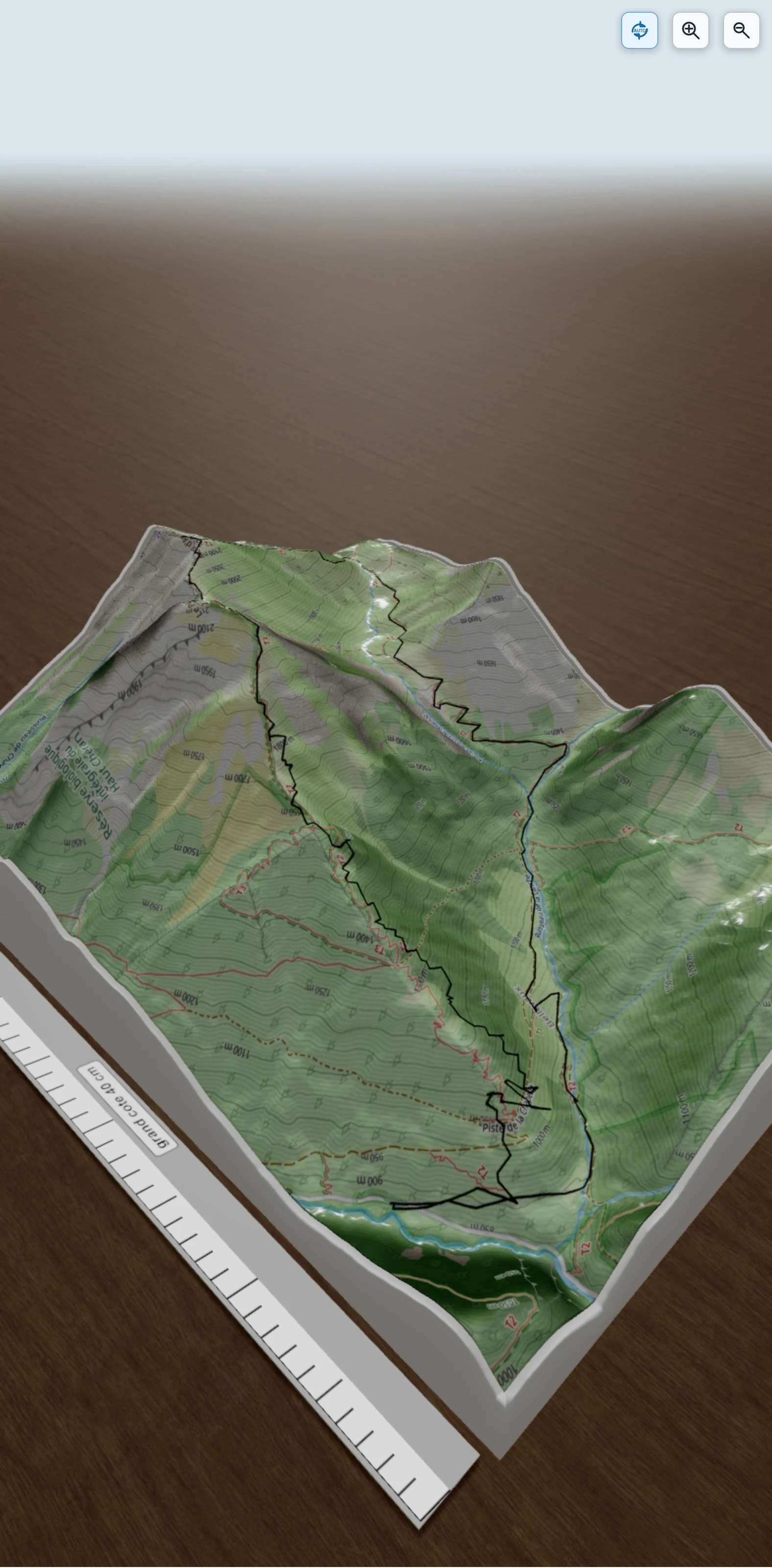 Carte en relief 3D de Le Pecloz - Mont d'Armenaz, avec relief topographique